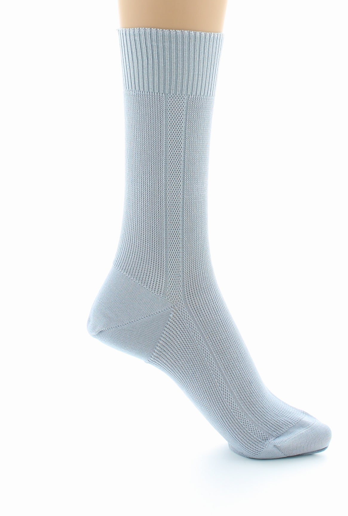 Chaussettes mixtes confort en fil d'Écosse sans élastique GRIS CLAIR