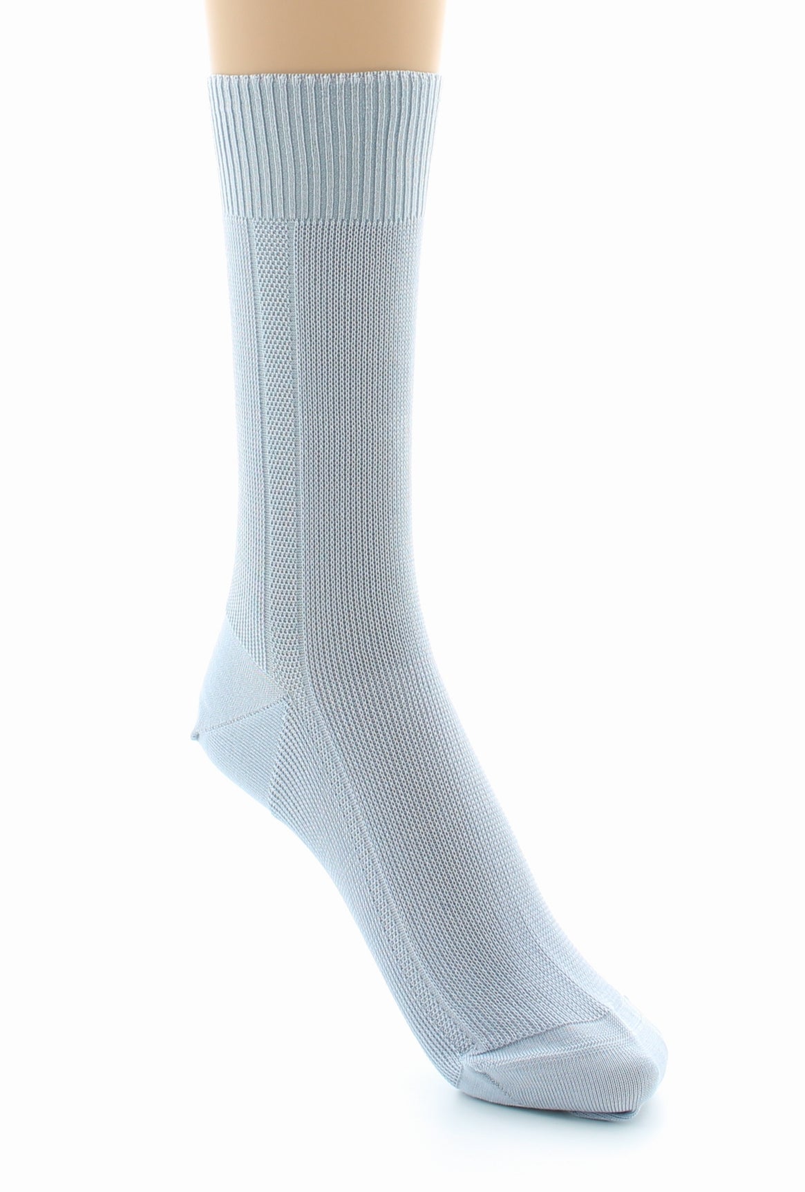 Chaussettes mixtes confort en fil d'Écosse sans élastique GRIS CLAIR
