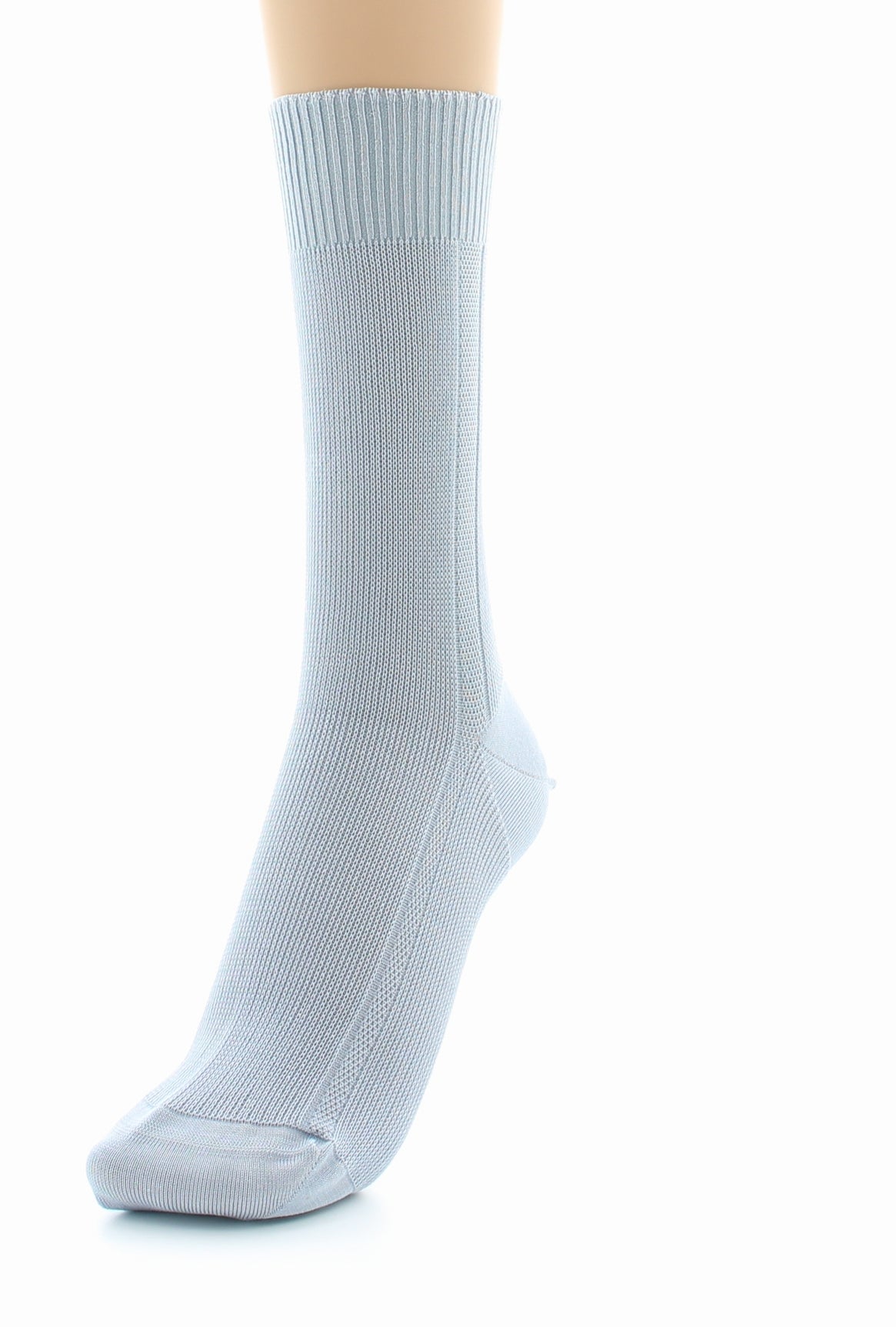 Chaussettes mixtes confort en fil d'Écosse sans élastique GRIS CLAIR