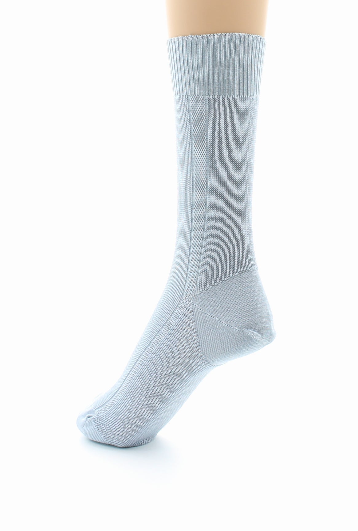 Chaussettes mixtes confort en fil d'Écosse sans élastique GRIS CLAIR