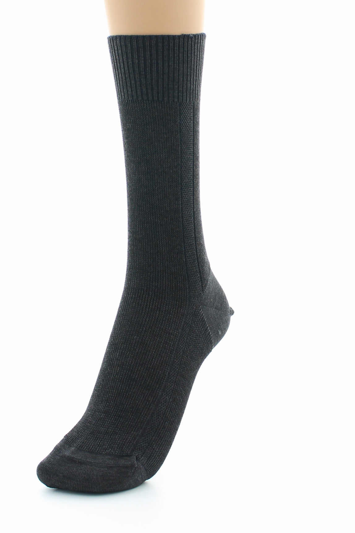 Chaussettes mixtes confort en fil d'Écosse sans élastique GRIS FONCE CHINE