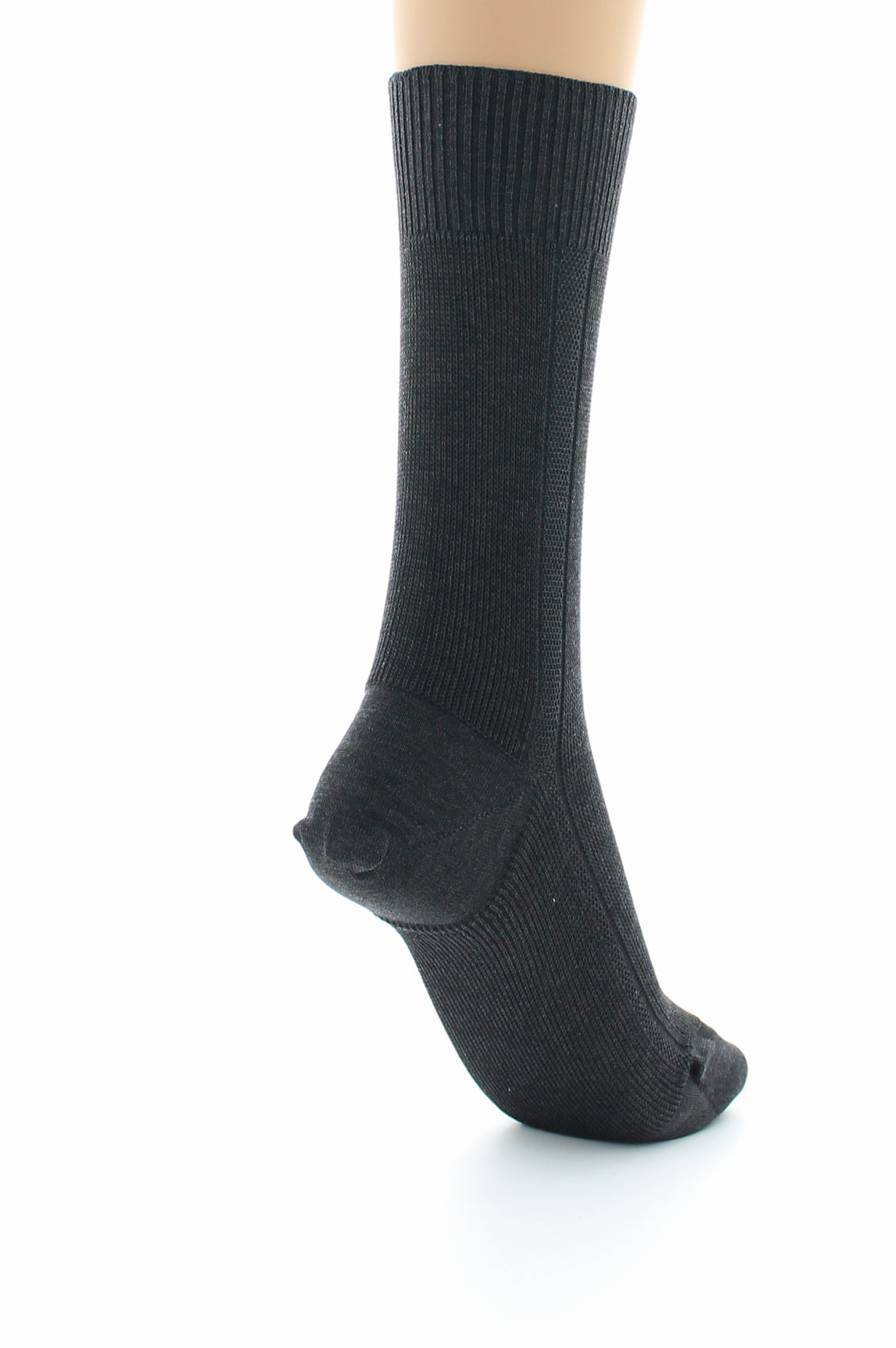 Chaussettes mixtes confort en fil d'Écosse sans élastique GRIS FONCE CHINE
