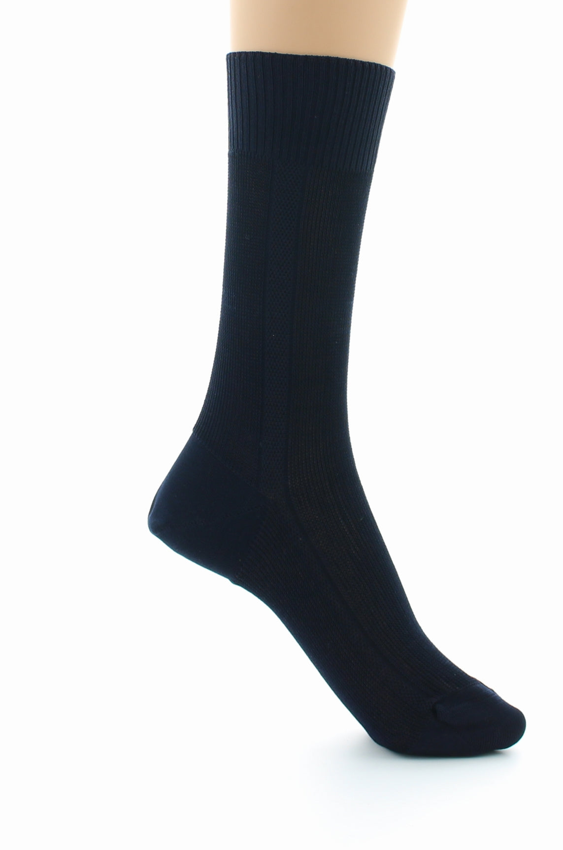 Chaussettes mixtes confort en fil d'Écosse sans élastique MARINE