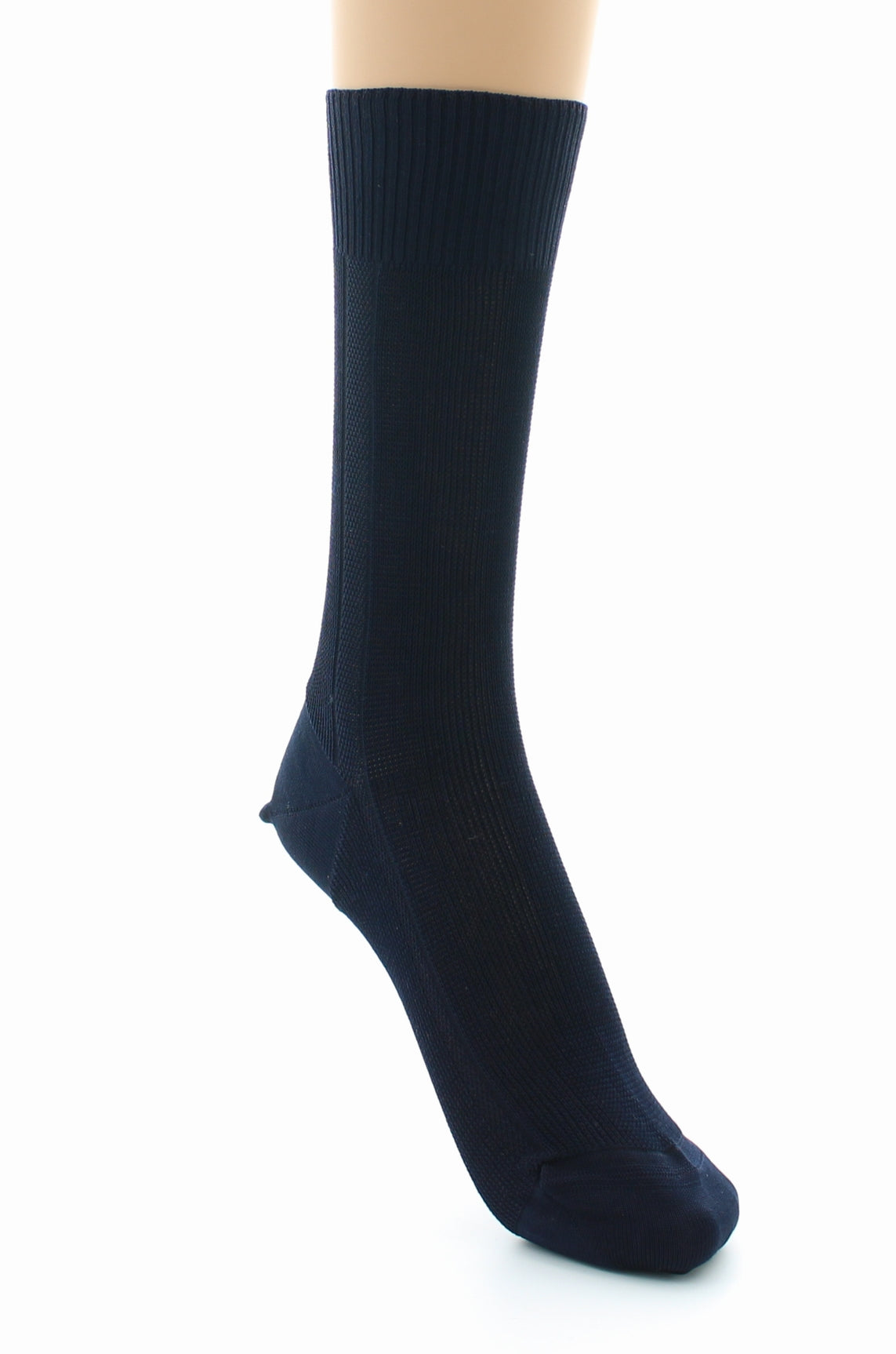 Chaussettes mixtes confort en fil d'Écosse sans élastique MARINE