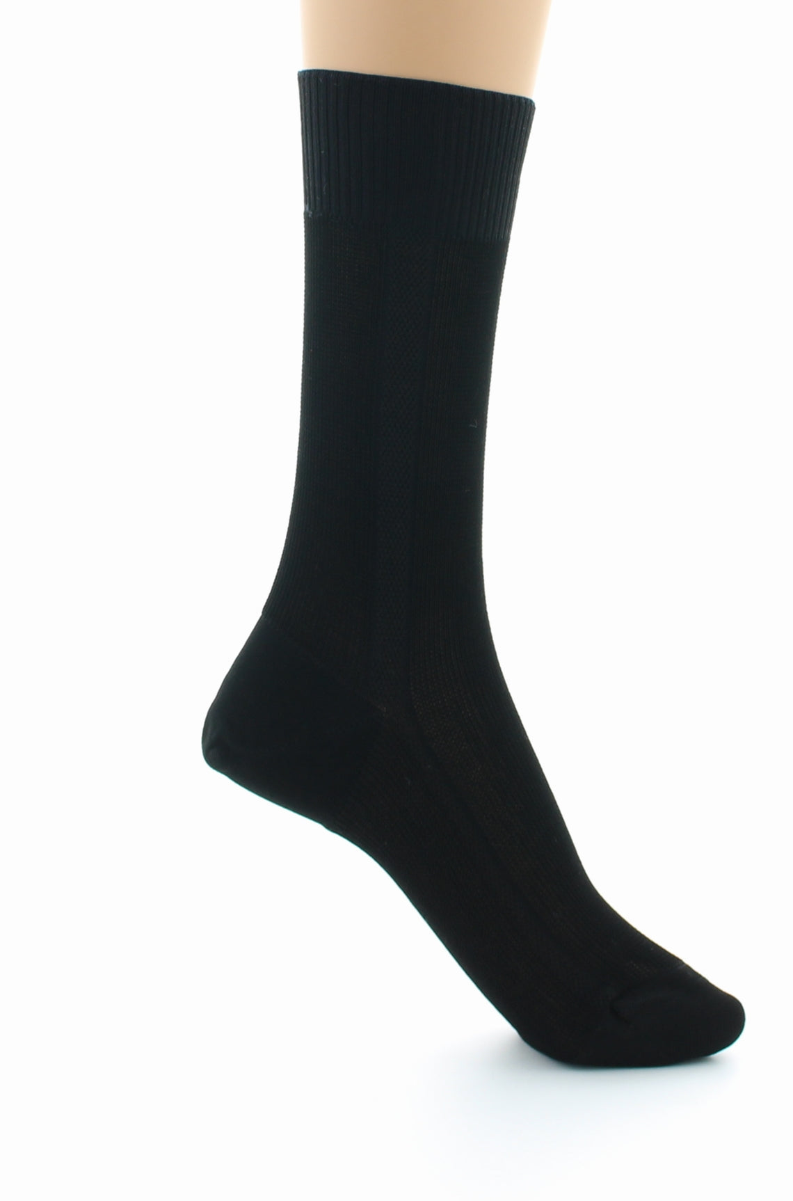 Chaussettes mixtes confort en fil d'Écosse sans élastique NOIR