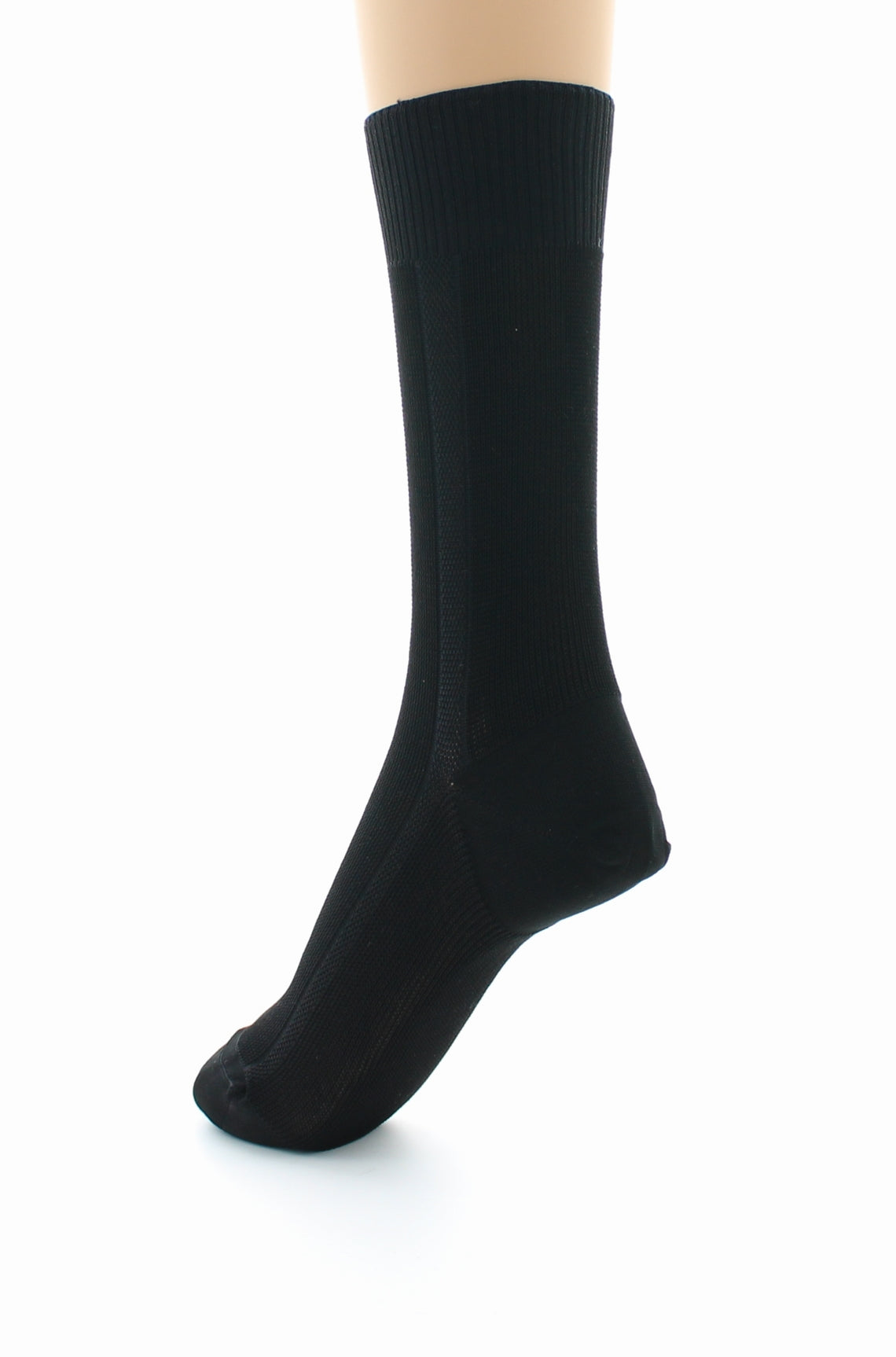 Chaussettes mixtes confort en fil d'Écosse sans élastique NOIR