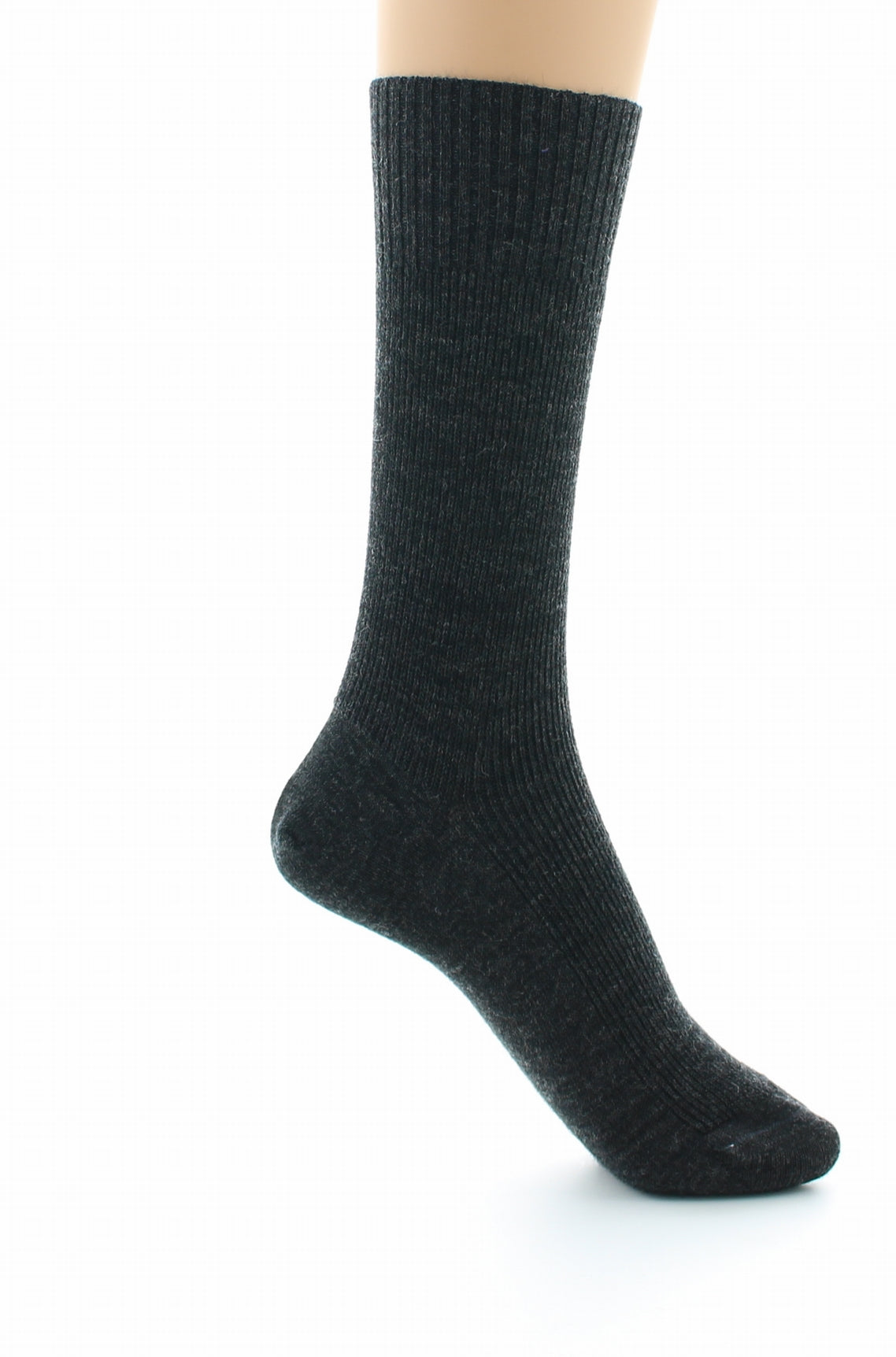 Chaussettes mixtes Confort en laine peignée sans élastique ANTHRACITE
