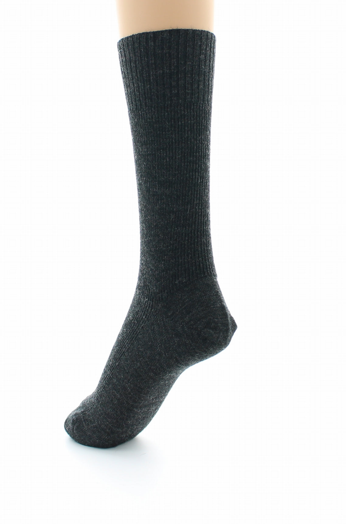 Chaussettes mixtes Confort en laine peignée sans élastique ANTHRACITE