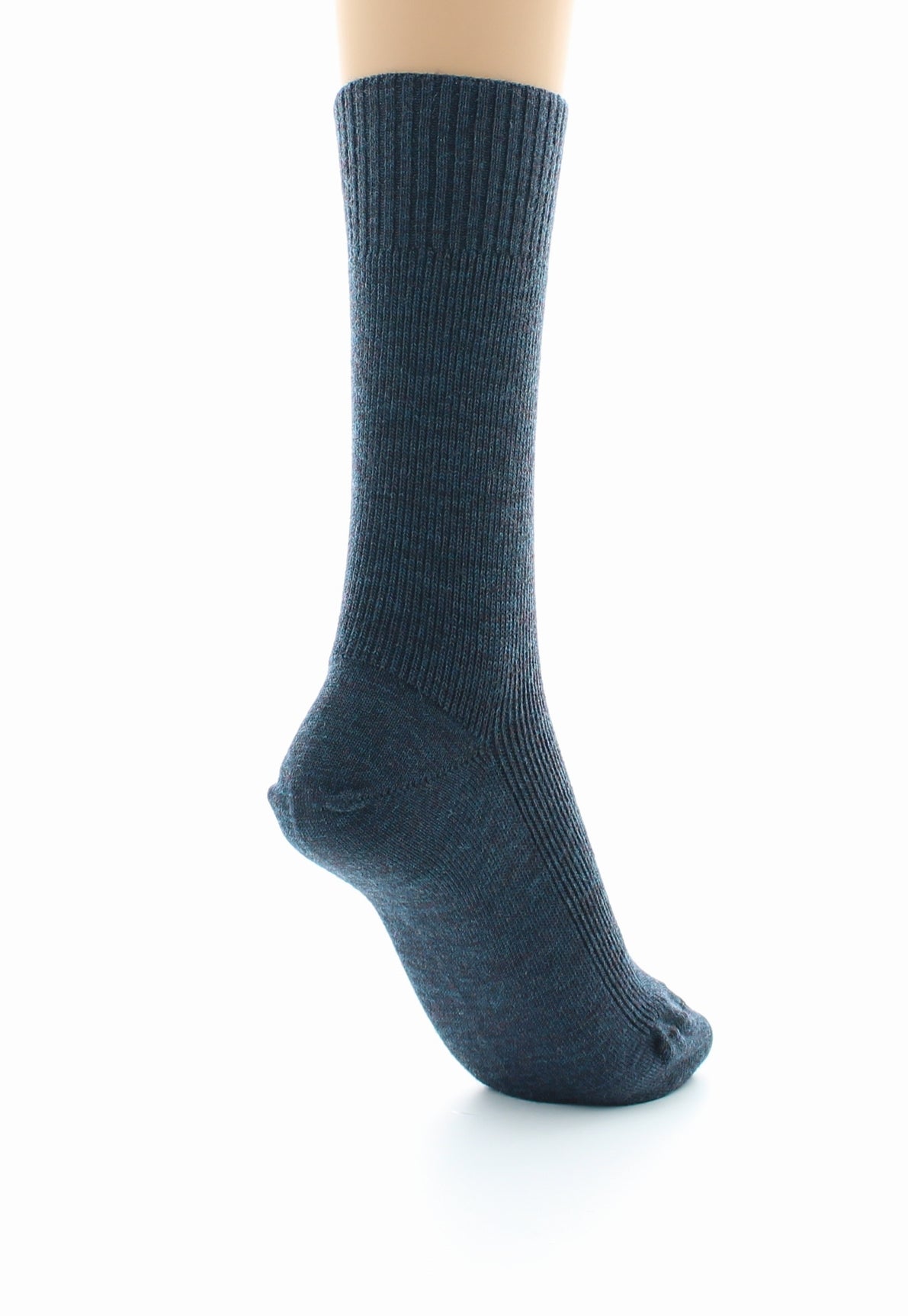 Chaussettes mixtes Confort en laine peignée sans élastique BLEU FONCE