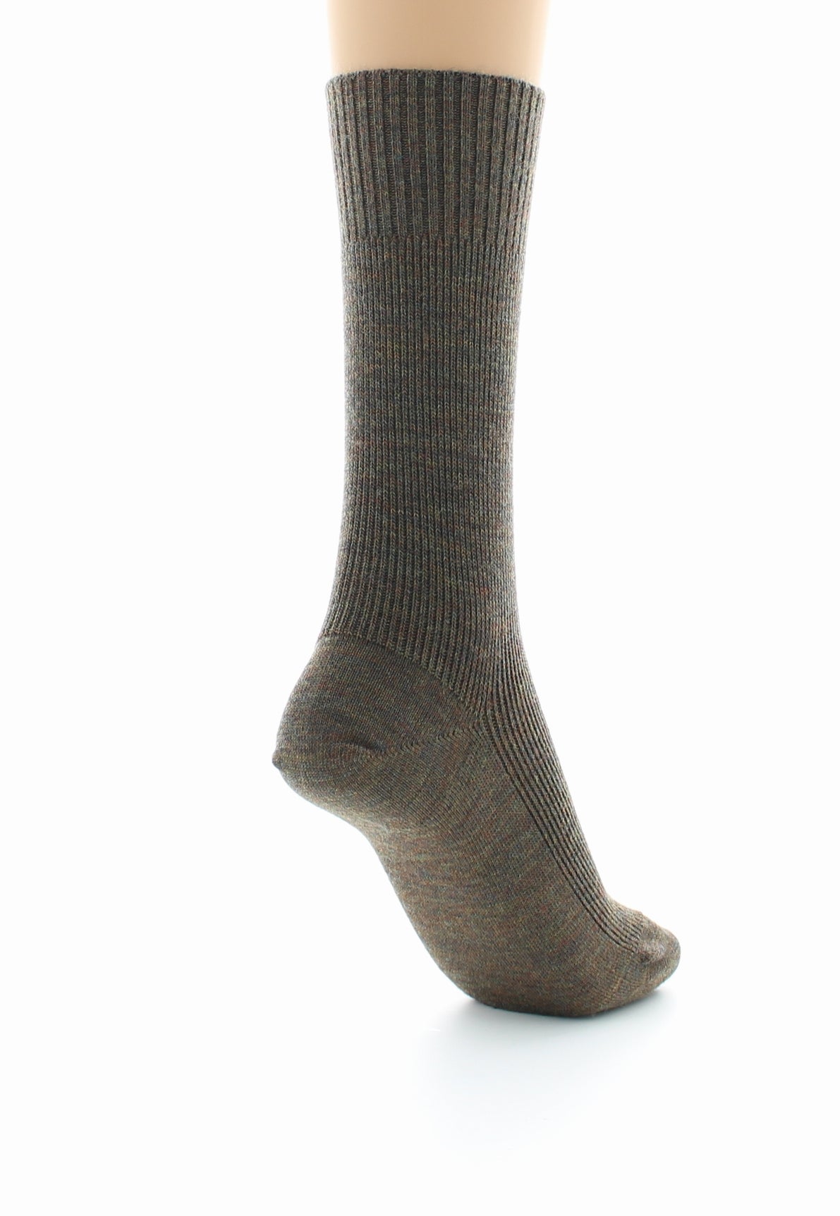 Chaussettes mixtes Confort en laine peignée sans élastique BRONZE