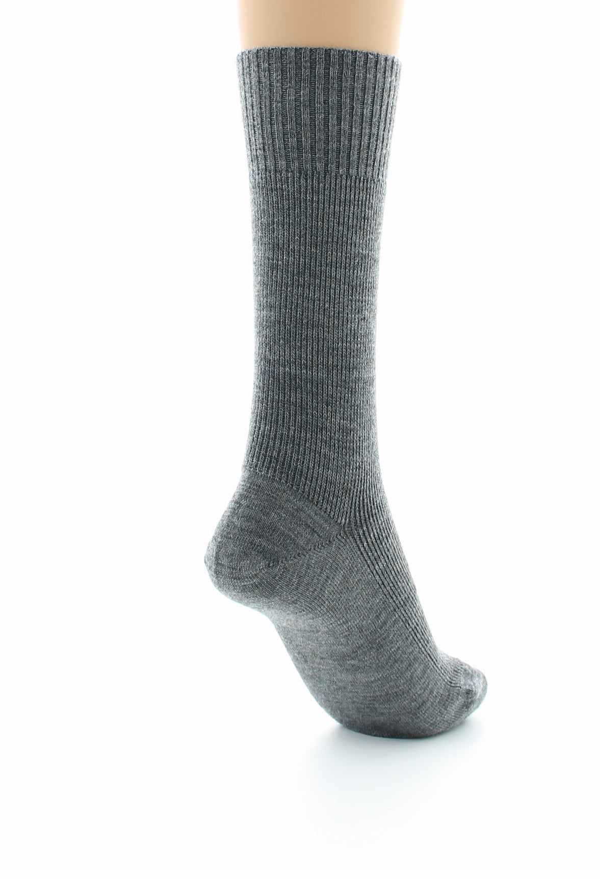 Chaussettes mixtes Confort en laine peignée sans élastique GRIS FONCE