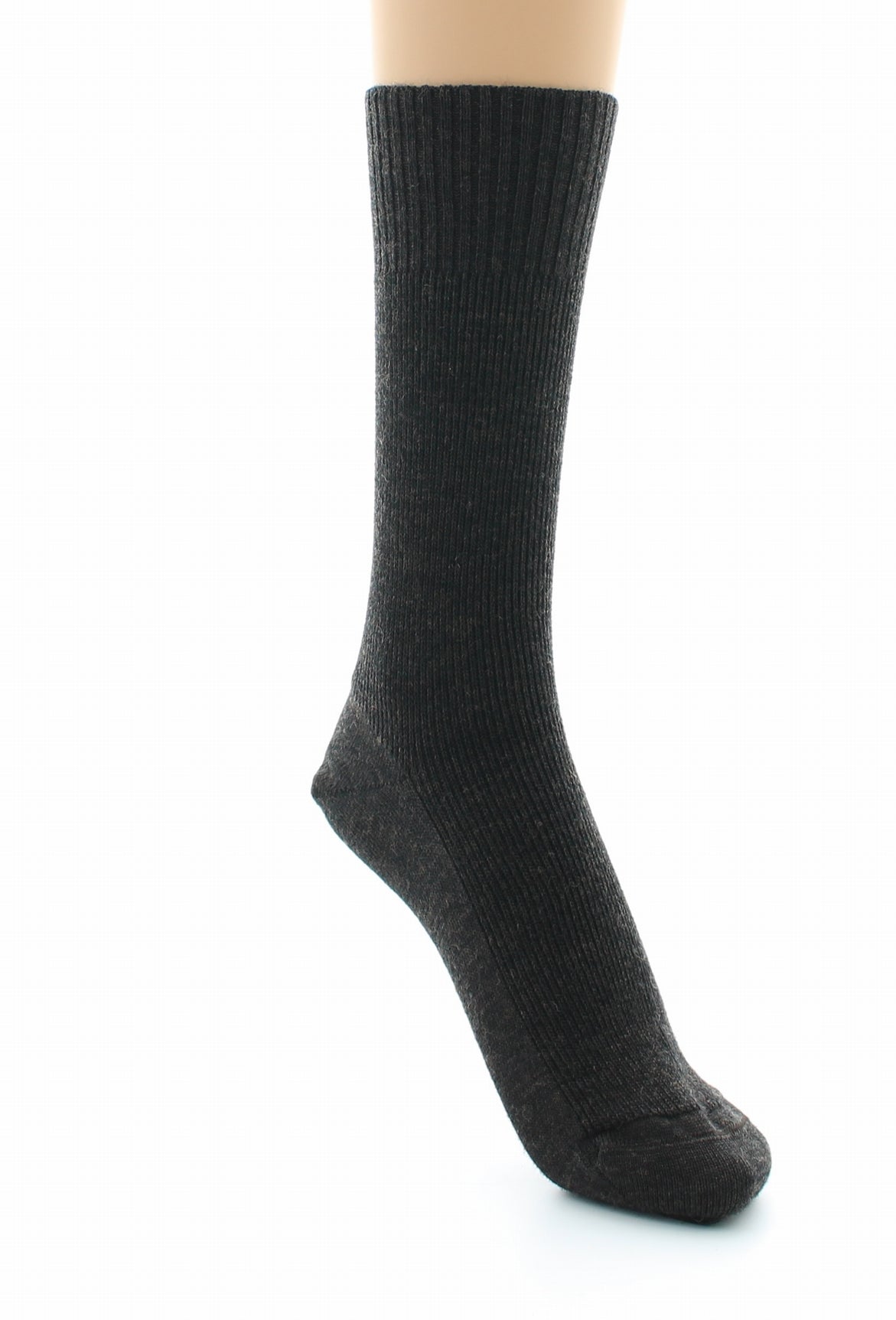 Chaussettes mixtes Confort en laine peignée sans élastique MARRON