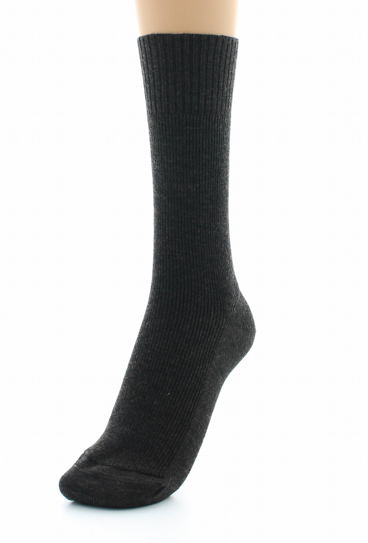 Chaussettes mixtes Confort en laine peignée sans élastique MARRON