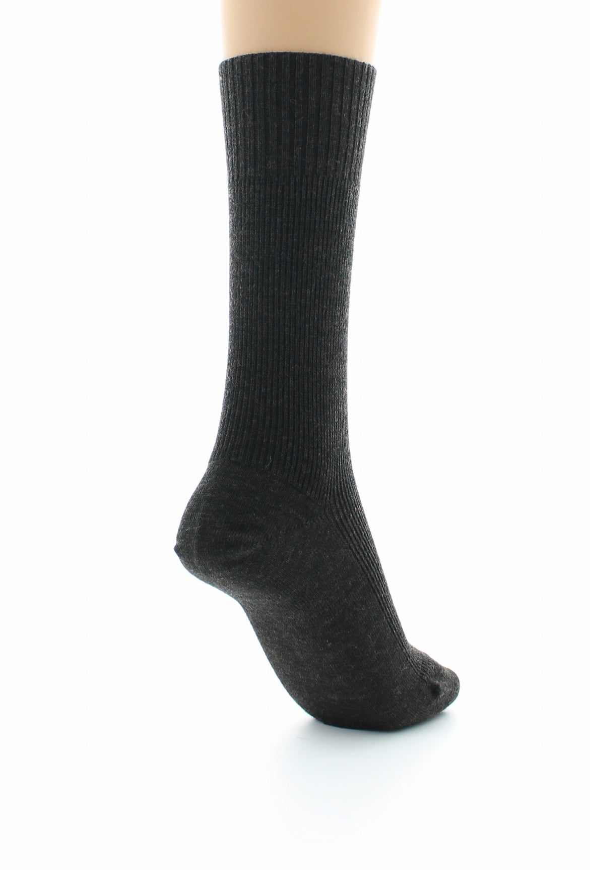 Chaussettes mixtes Confort en laine peignée sans élastique MARRON