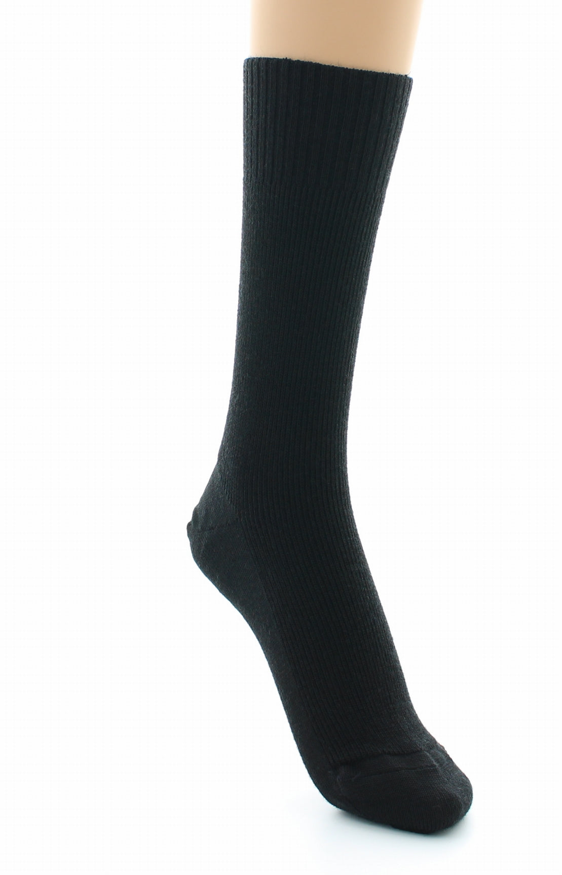 Chaussettes mixtes Confort en laine peignée sans élastique NOIR