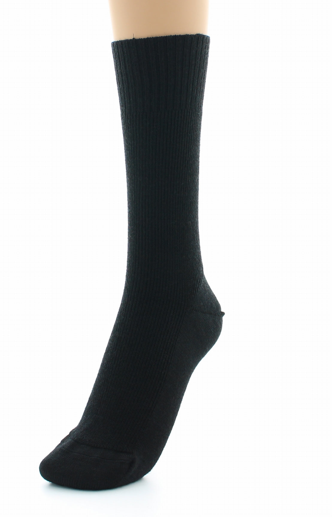 Chaussettes mixtes Confort en laine peignée sans élastique NOIR