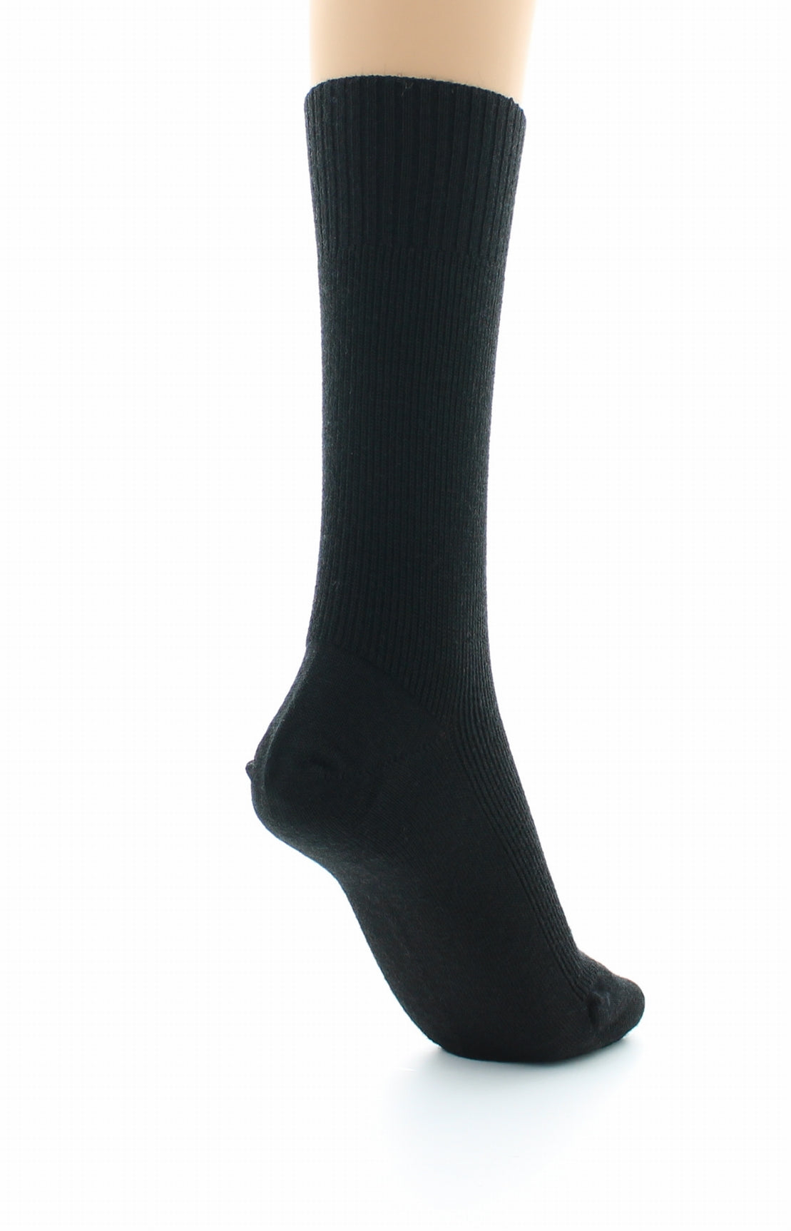 Chaussettes mixtes Confort en laine peignée sans élastique NOIR