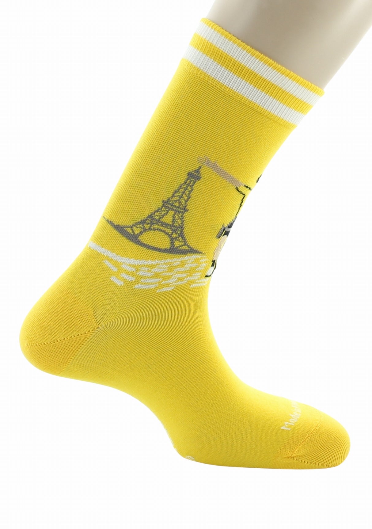 Chaussettes mixtes coton Vainqueur - Les Échappées - Dagobert à l'envers JAUNE