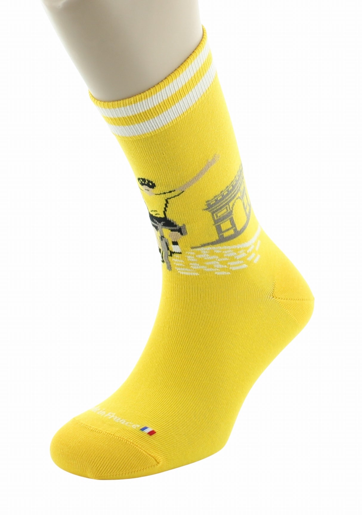 Chaussettes mixtes coton Vainqueur - Les Échappées - Dagobert à l'envers JAUNE