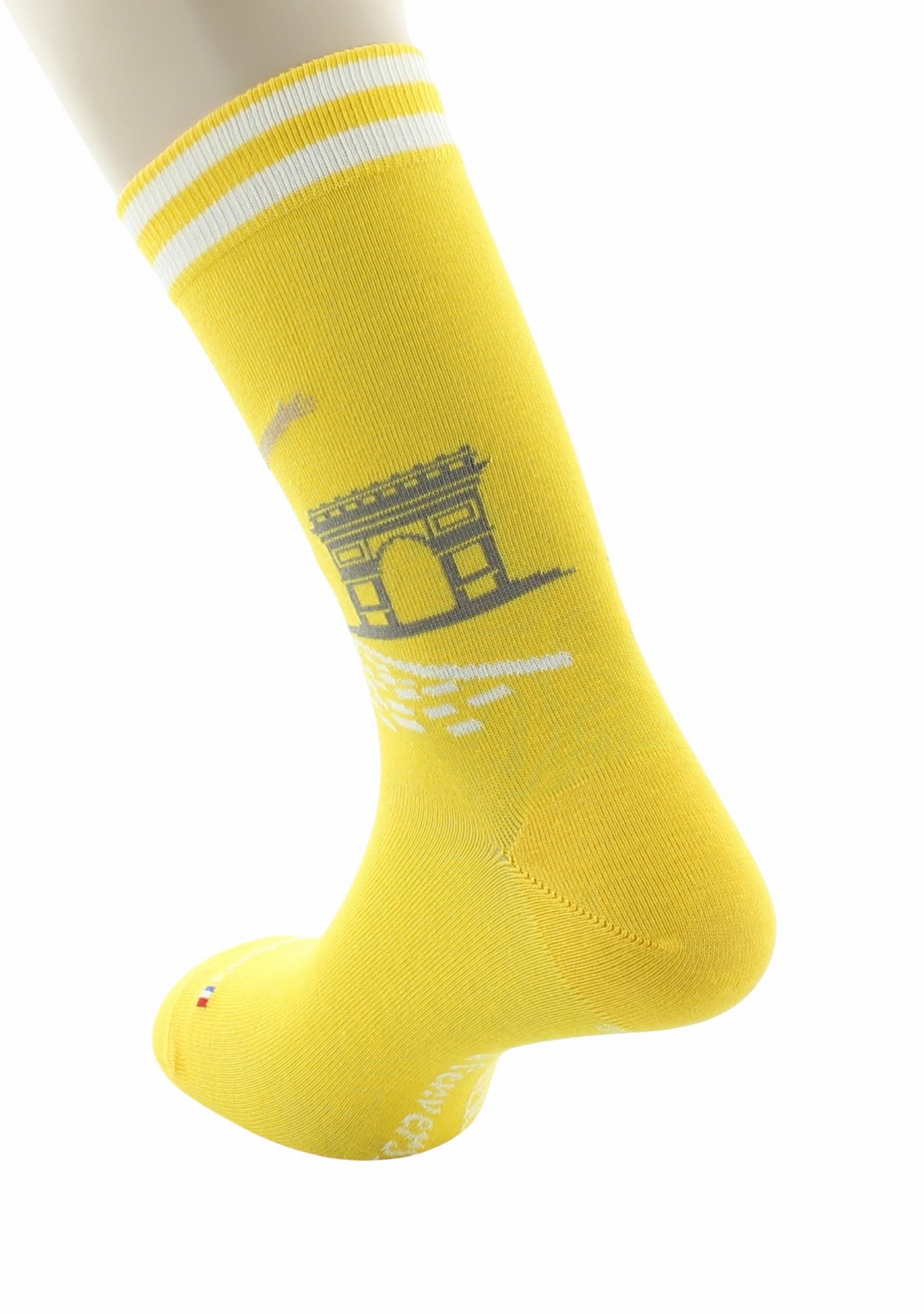 Chaussettes mixtes coton Vainqueur - Les Échappées - Dagobert à l'envers JAUNE