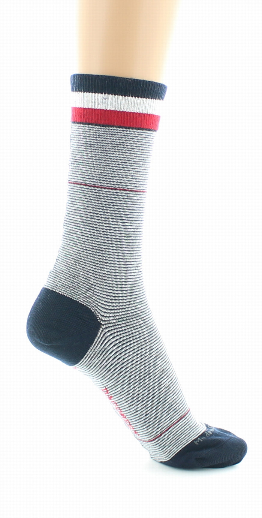 Chaussettes mixtes en coton Croisière rayées marine MARINE