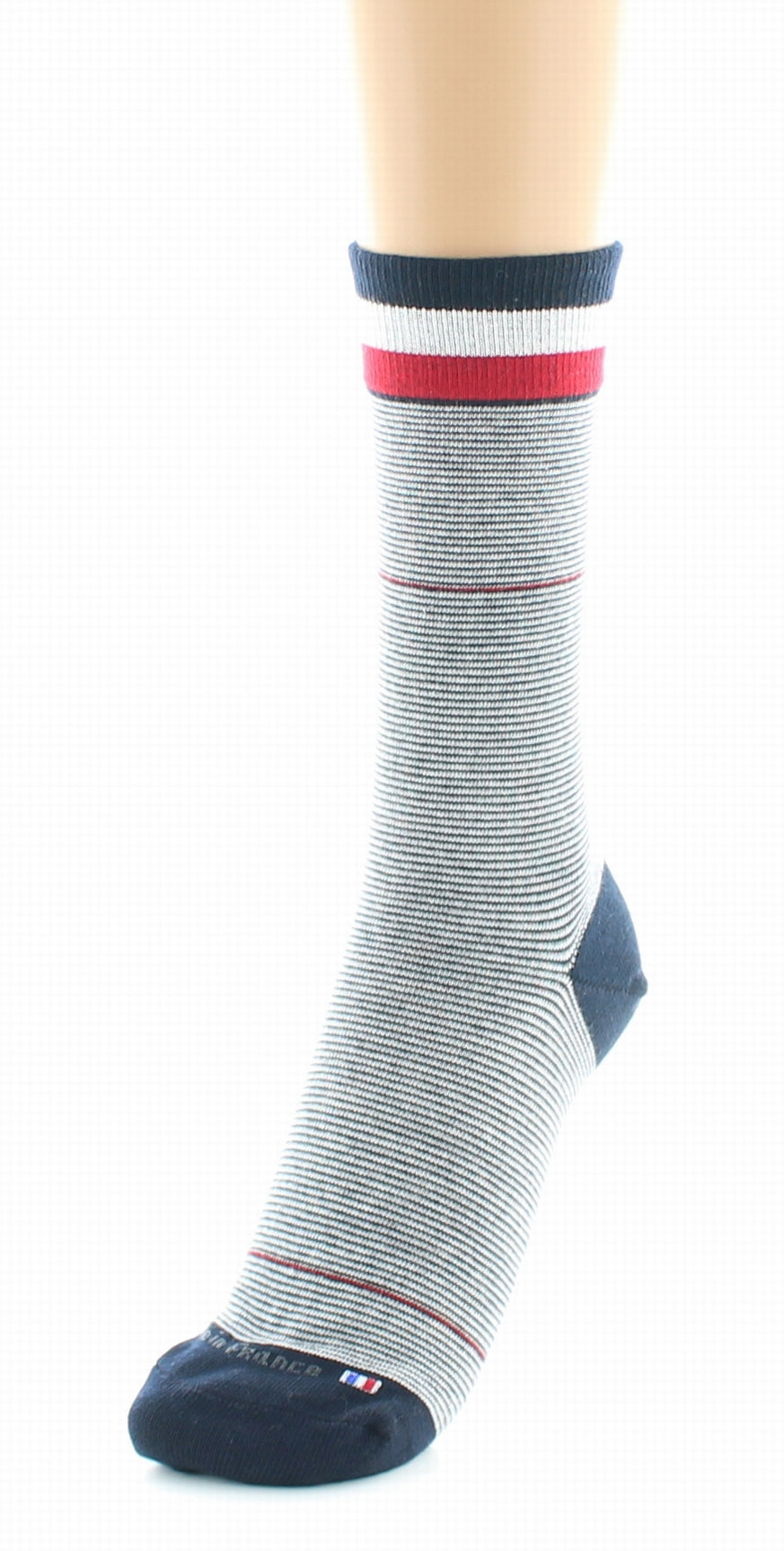 Chaussettes mixtes en coton Croisière rayées marine MARINE