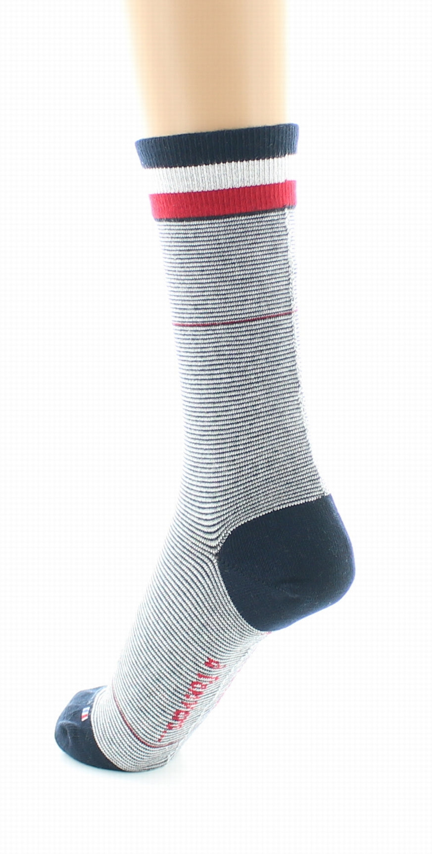 Chaussettes mixtes en coton Croisière rayées marine MARINE