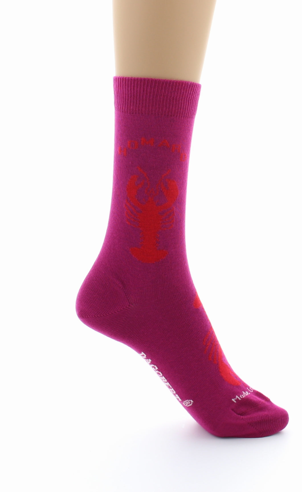 Chaussettes mixtes en coton Homard Fushia FUSHIA