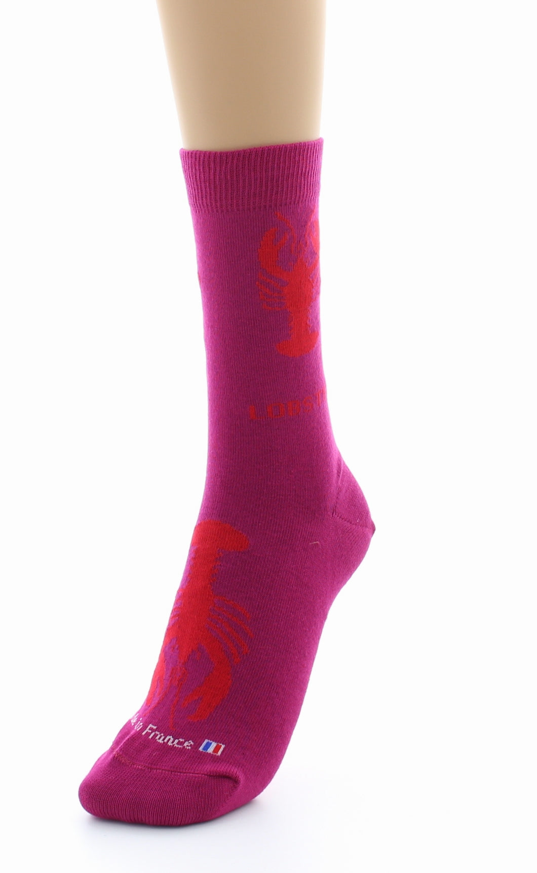 Chaussettes mixtes en coton Homard Fushia FUSHIA