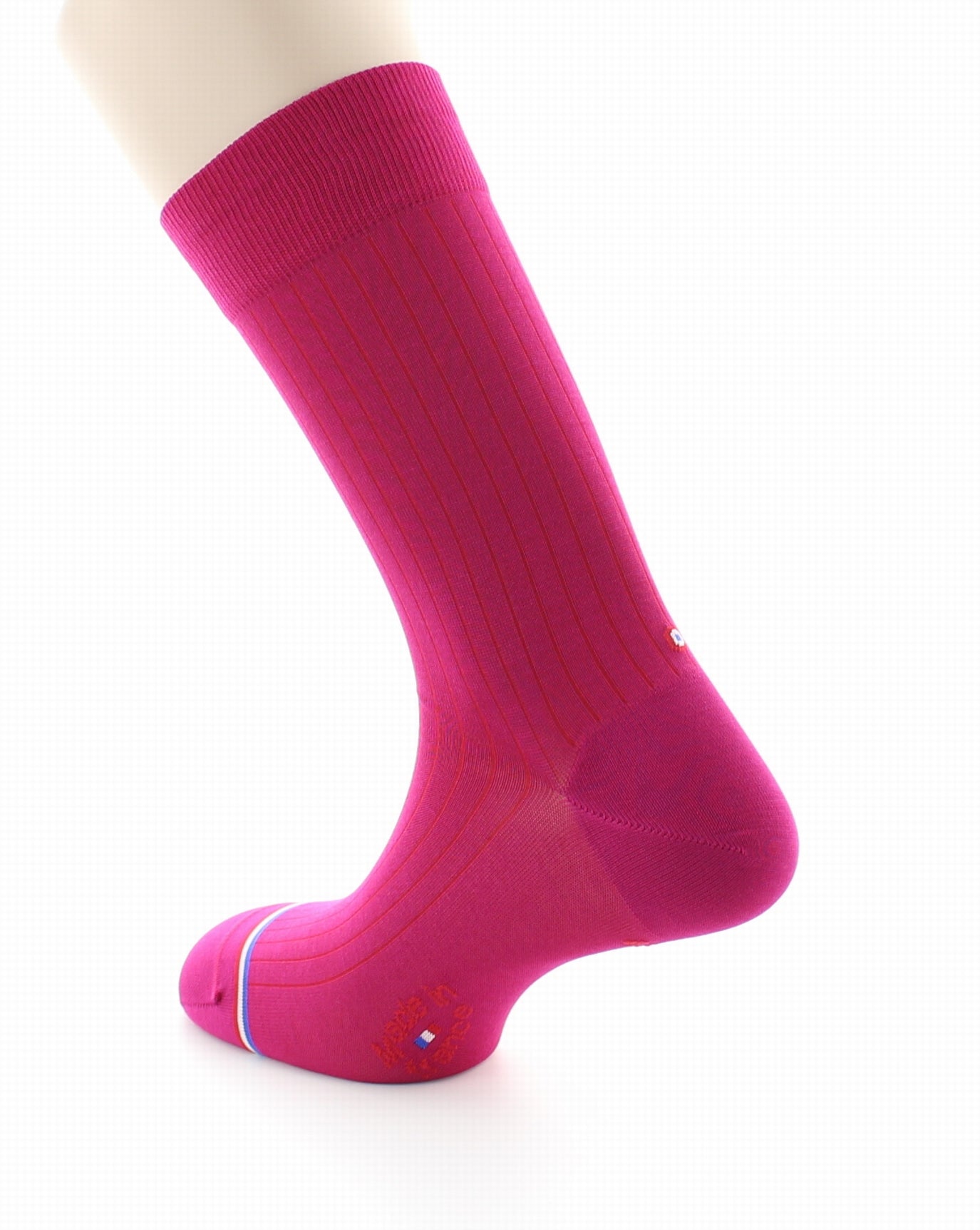 Chaussettes mixtes en fil d'Écosse Pigalle Fushia FUSHIA