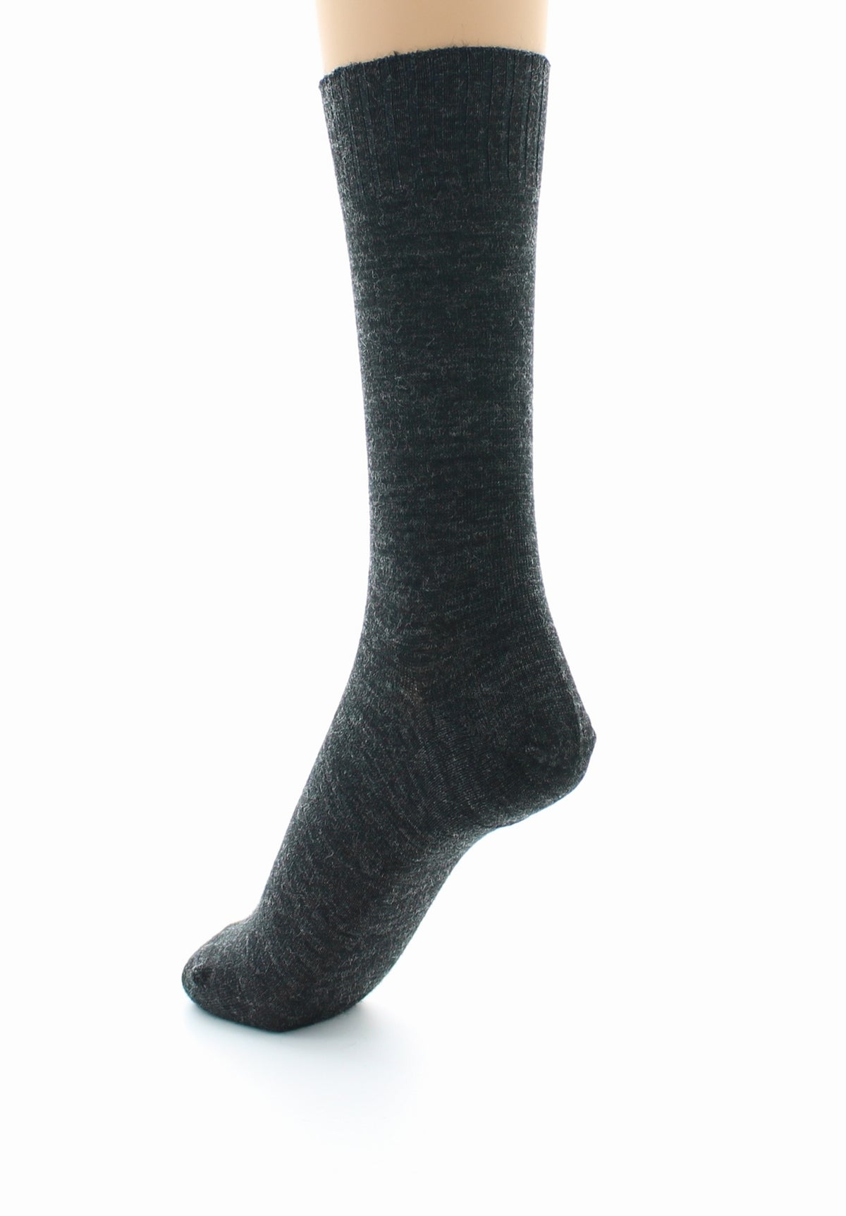 Chaussettes mixtes fines Confort en laine peignée ANTHRACITE