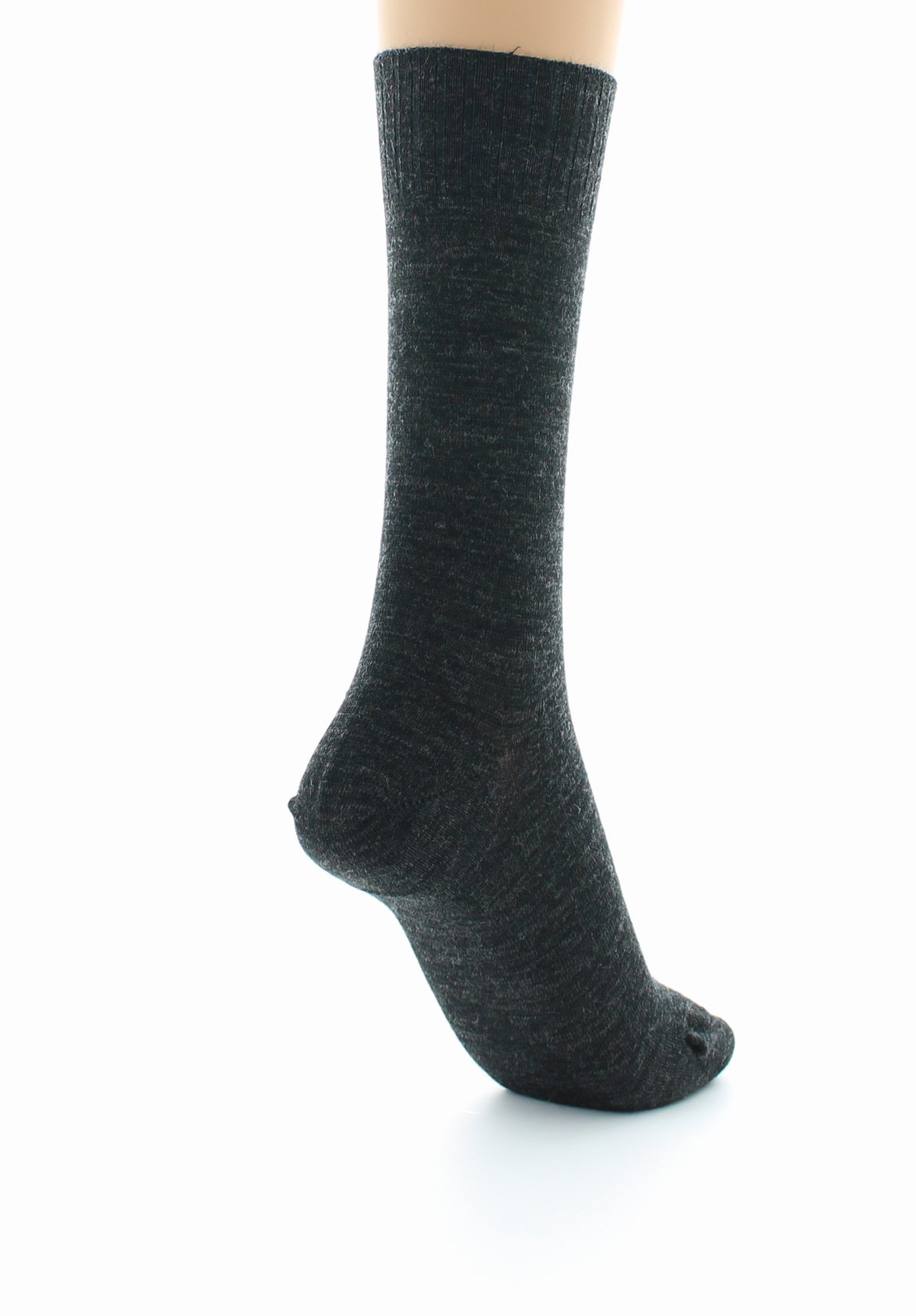 Chaussettes mixtes fines Confort en laine peignée ANTHRACITE