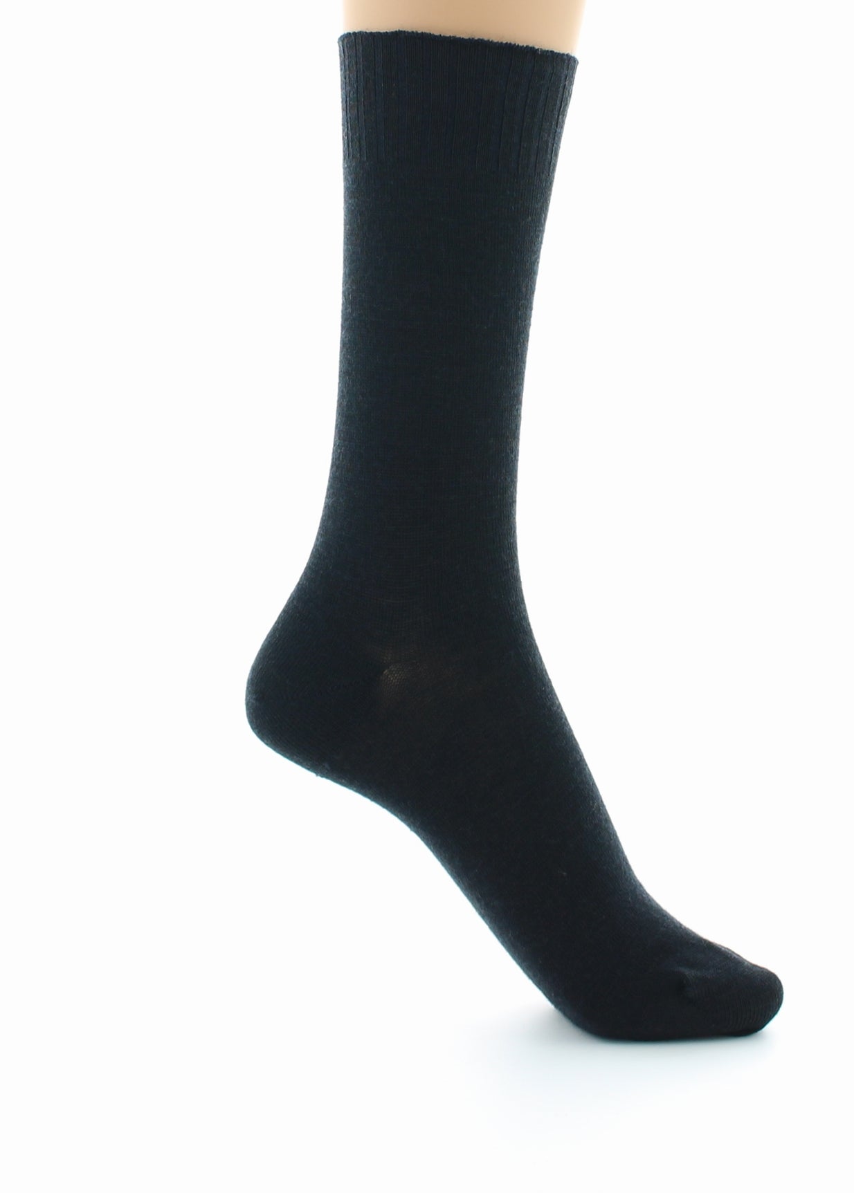 Chaussettes mixtes fines Confort en laine peignée MARINE