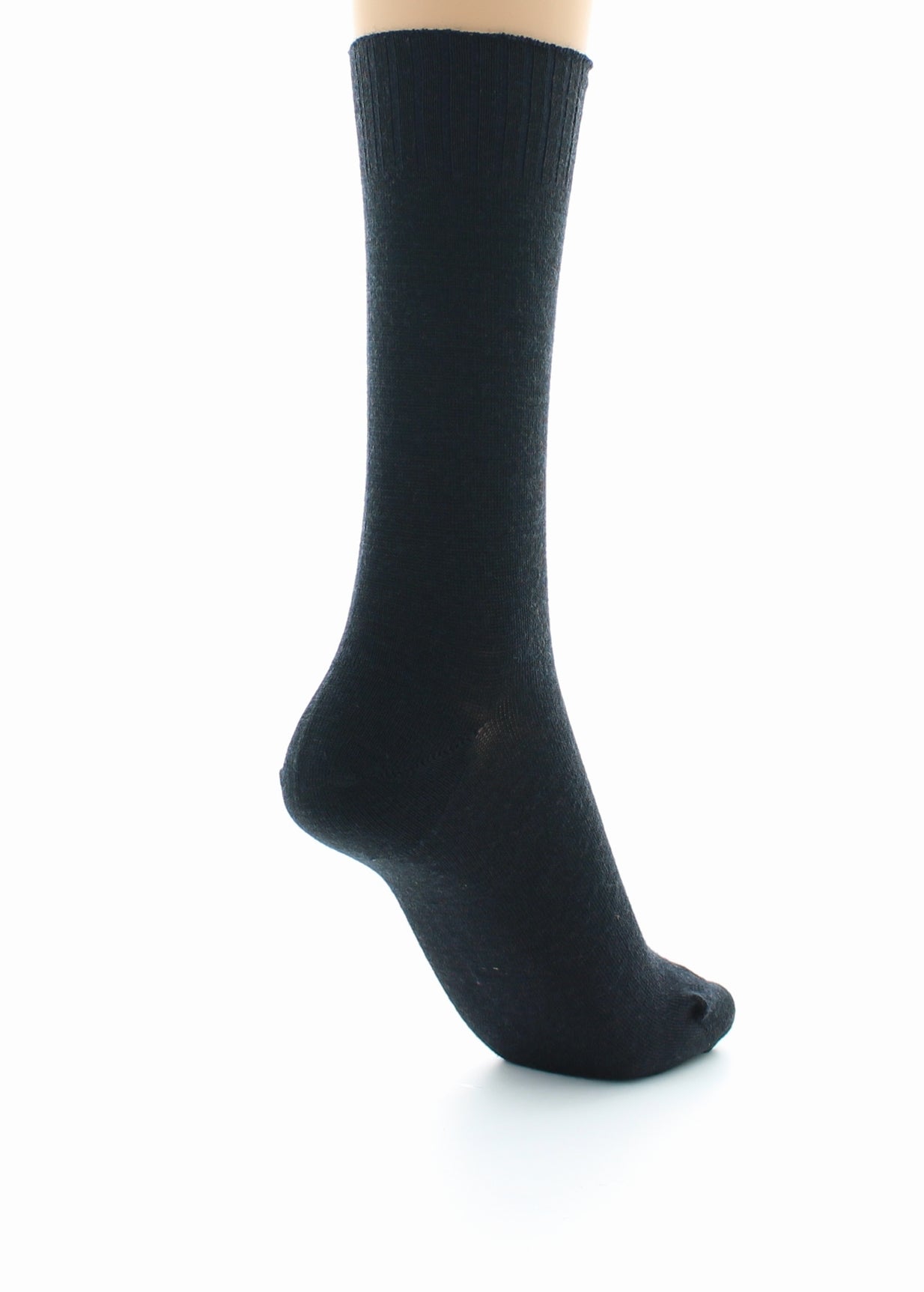 Chaussettes mixtes fines Confort en laine peignée MARINE