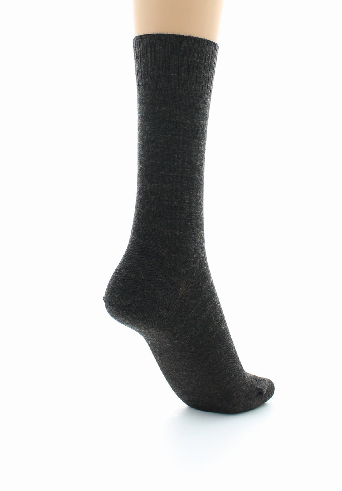 Chaussettes mixtes fines Confort en laine peignée MARRON