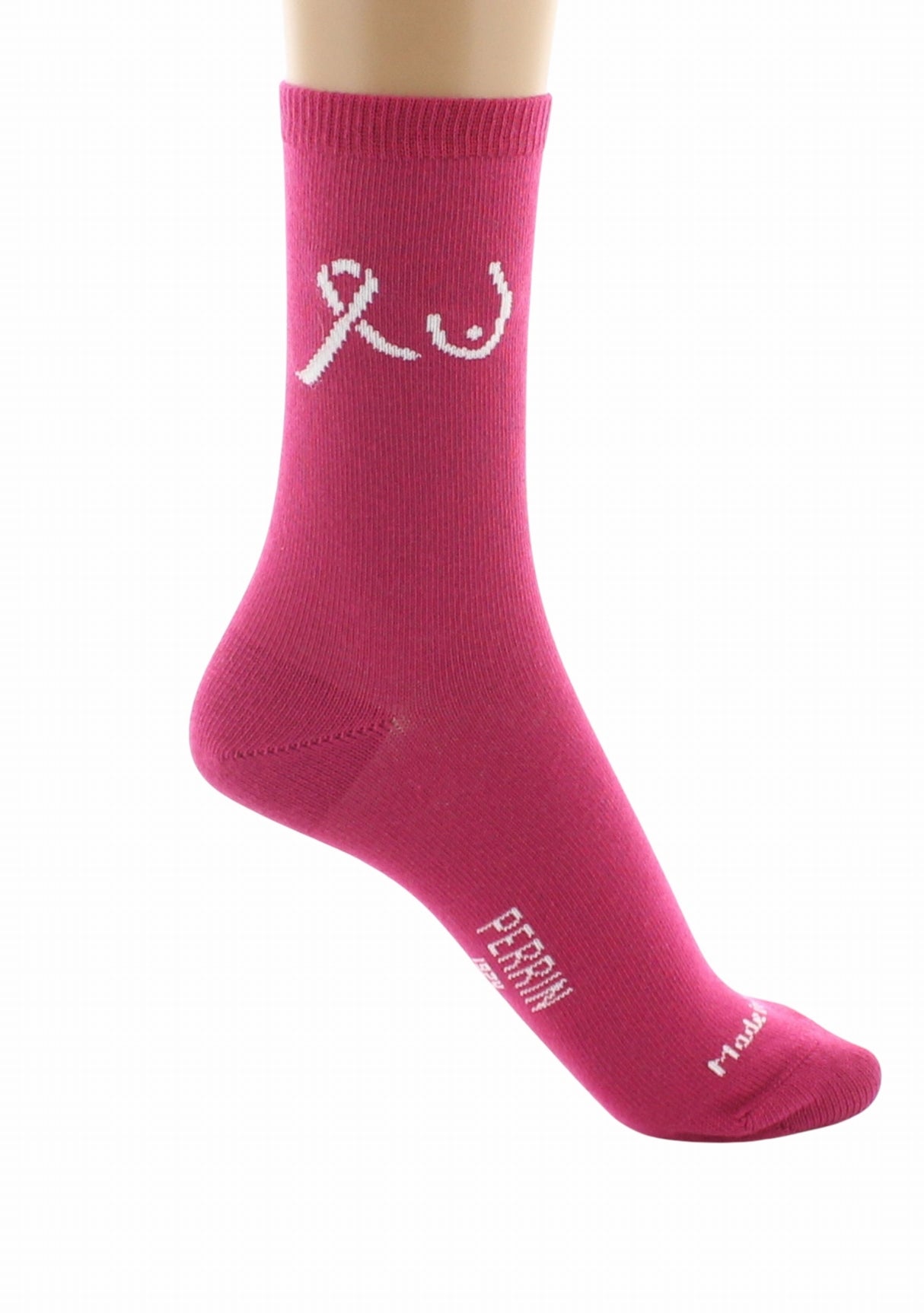 Chaussettes Octobre Rose Perrin 1924 en coton Rose ROSE