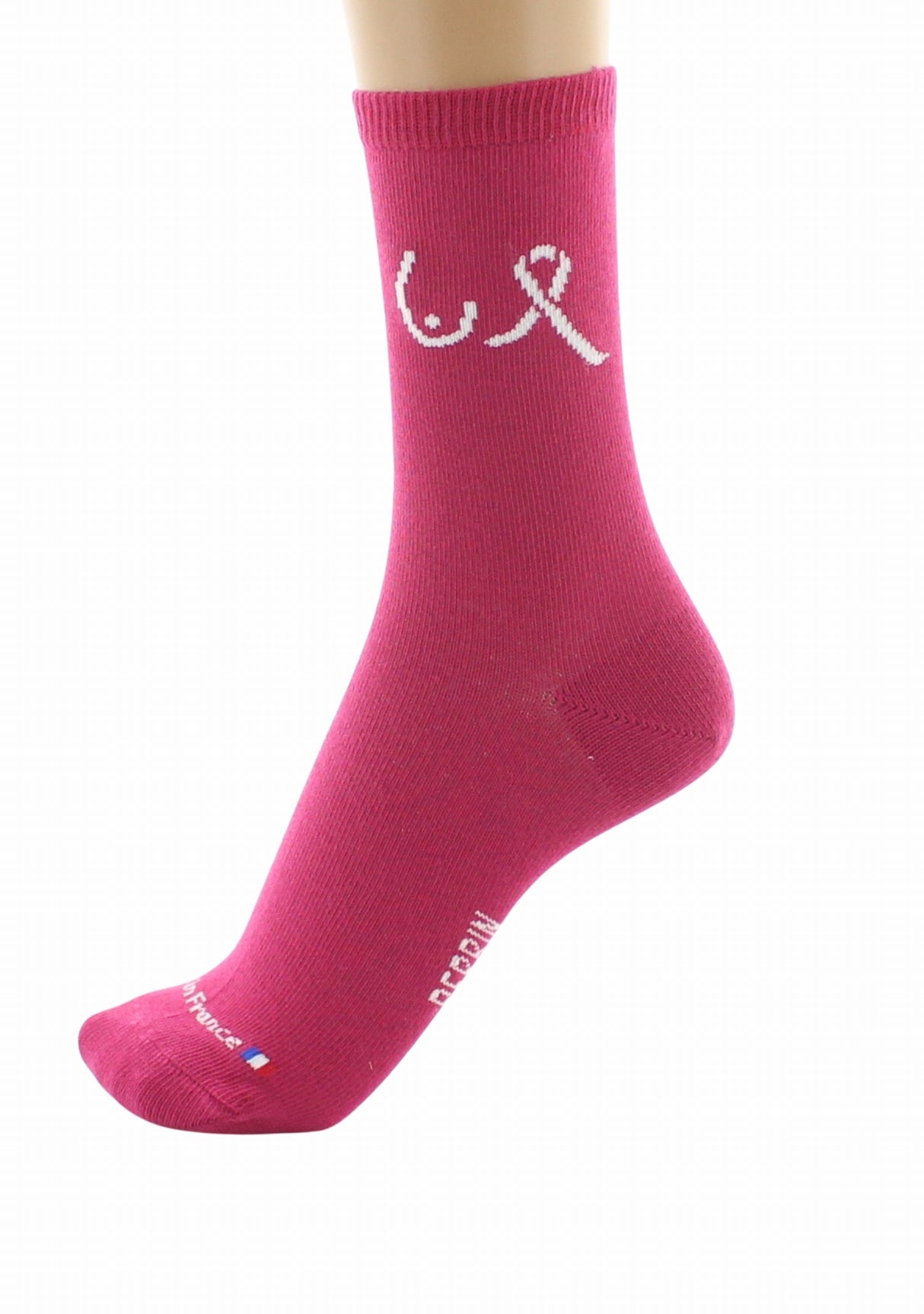 Chaussettes Octobre Rose Perrin 1924 en coton Rose ROSE