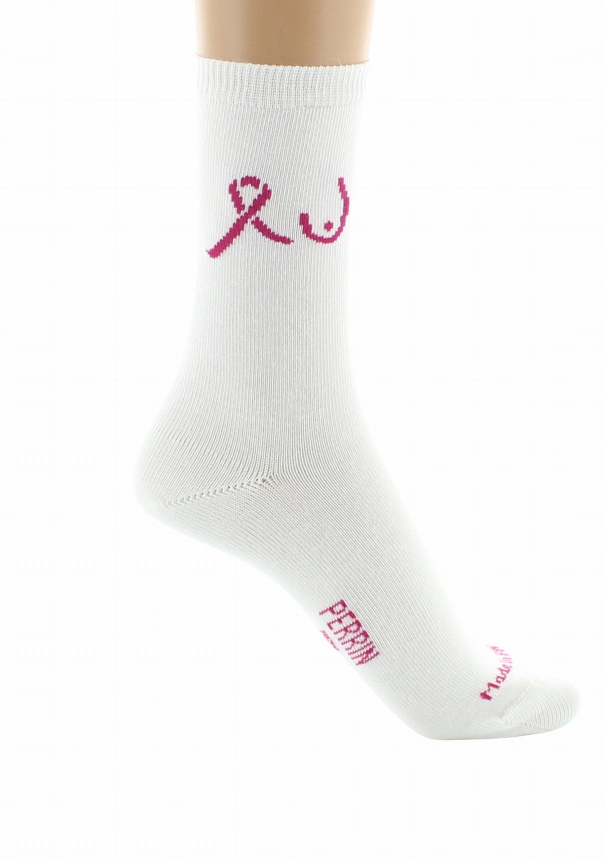 Chaussettes Octobre Rose Perrin 1924 en coton Blanc BLANC