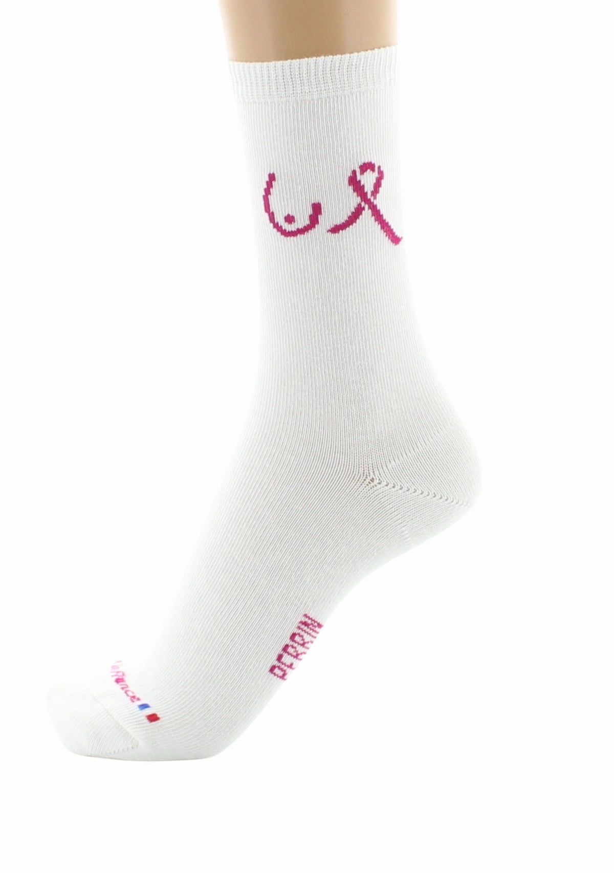 Chaussettes Octobre Rose Perrin 1924 en coton Blanc BLANC