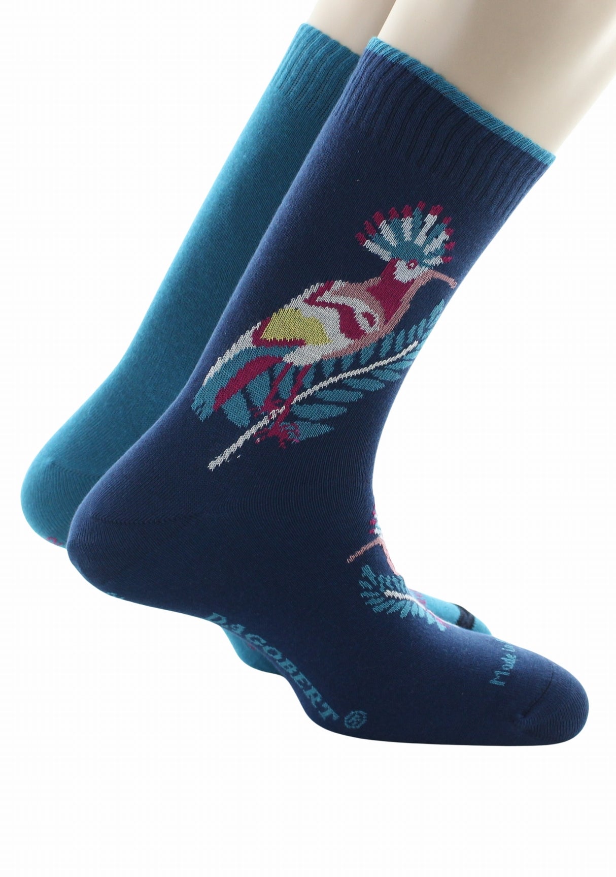 Chaussettes réversibles homme coton colibri bleu amiral BLEU AMIRAL