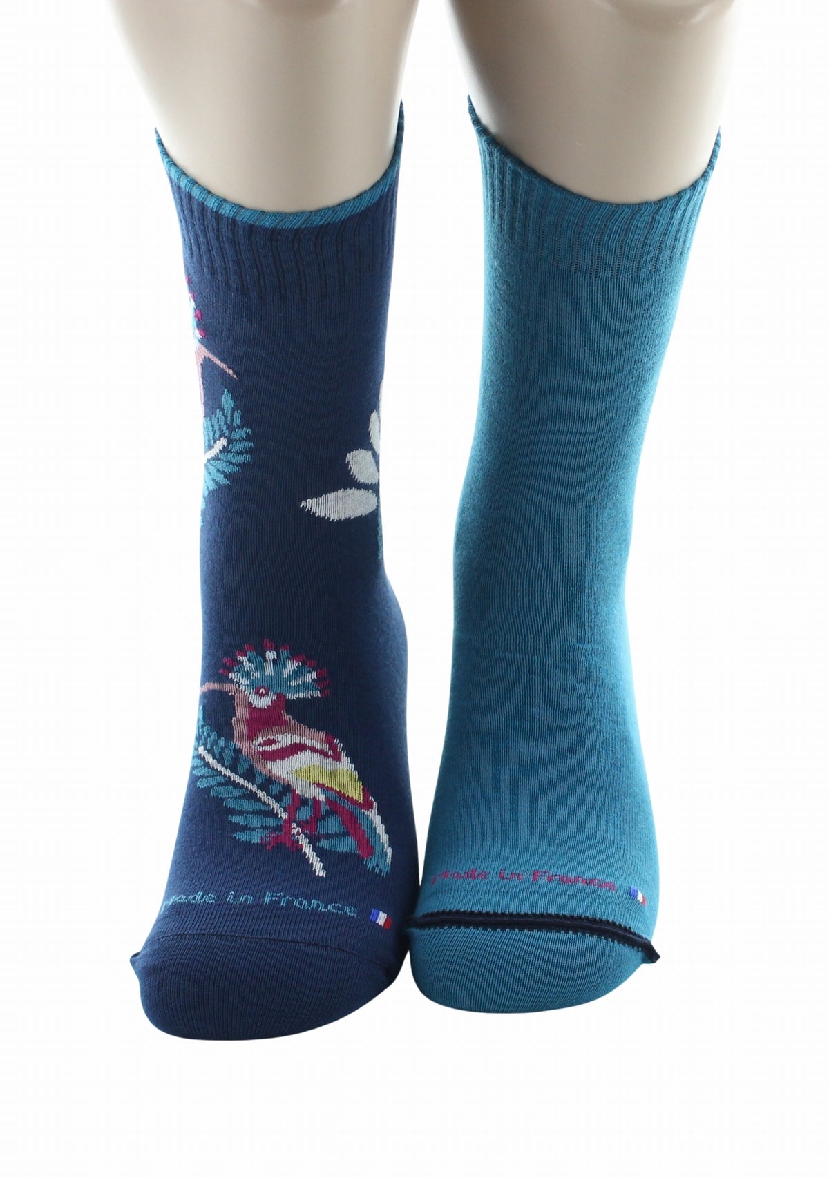 Chaussettes réversibles homme coton colibri bleu amiral BLEU AMIRAL