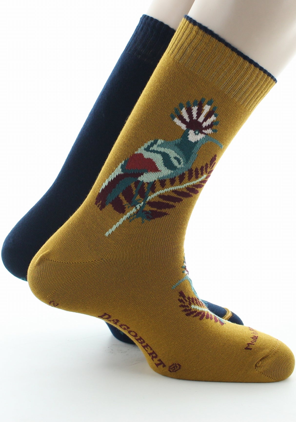 Chaussettes réversibles homme coton colibri moutarde MOUTARDE