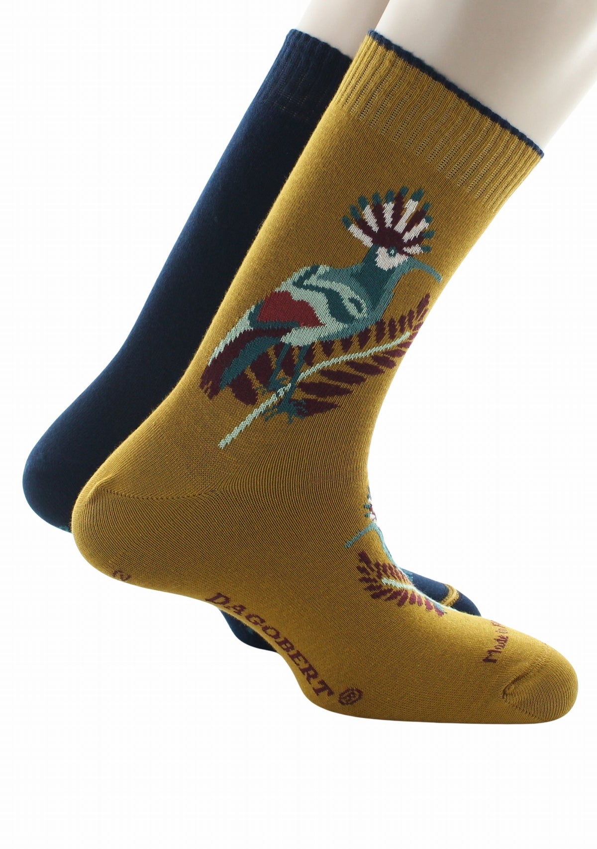 Chaussettes réversibles homme coton colibri moutarde MOUTARDE