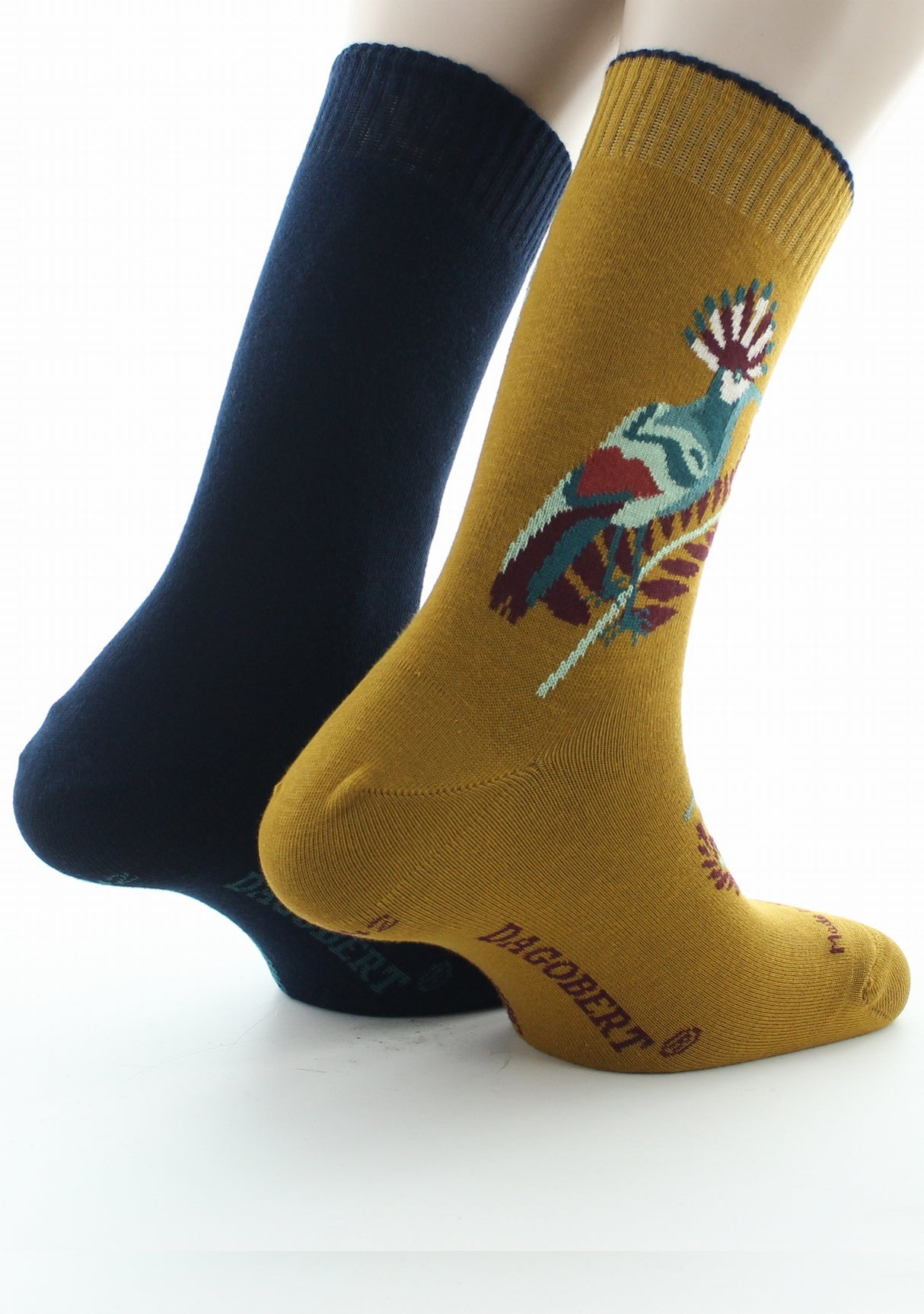 Chaussettes réversibles homme coton colibri moutarde MOUTARDE