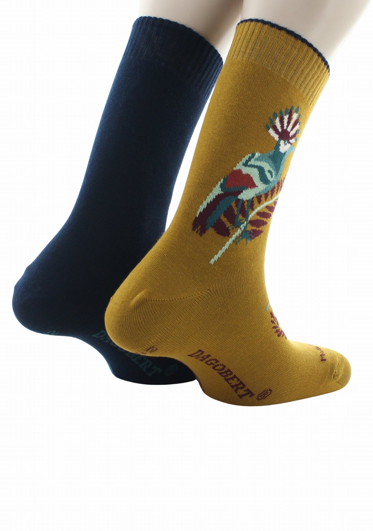 Chaussettes réversibles homme coton colibri moutarde MOUTARDE
