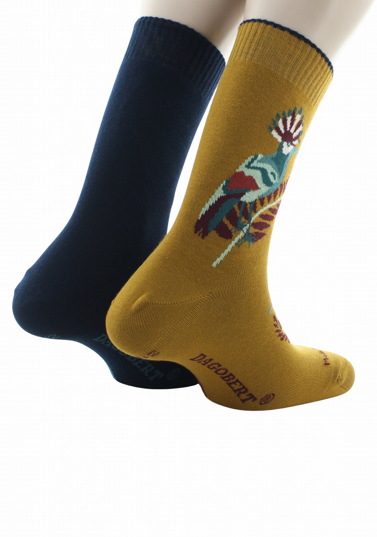 Chaussettes réversibles homme coton colibri moutarde MOUTARDE