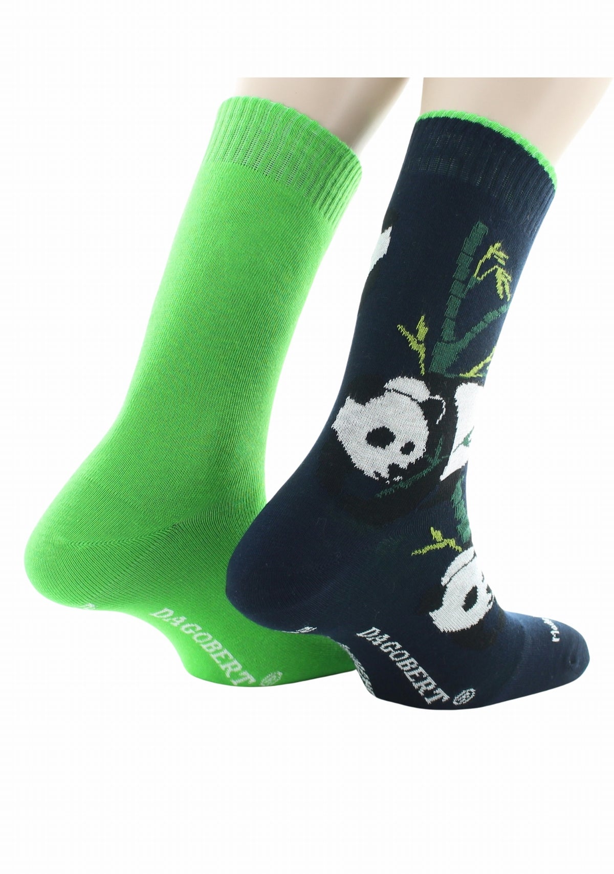 Chaussettes Réversibles Panda Marine intérieur Vert Chlorophyle MARINE/VERT