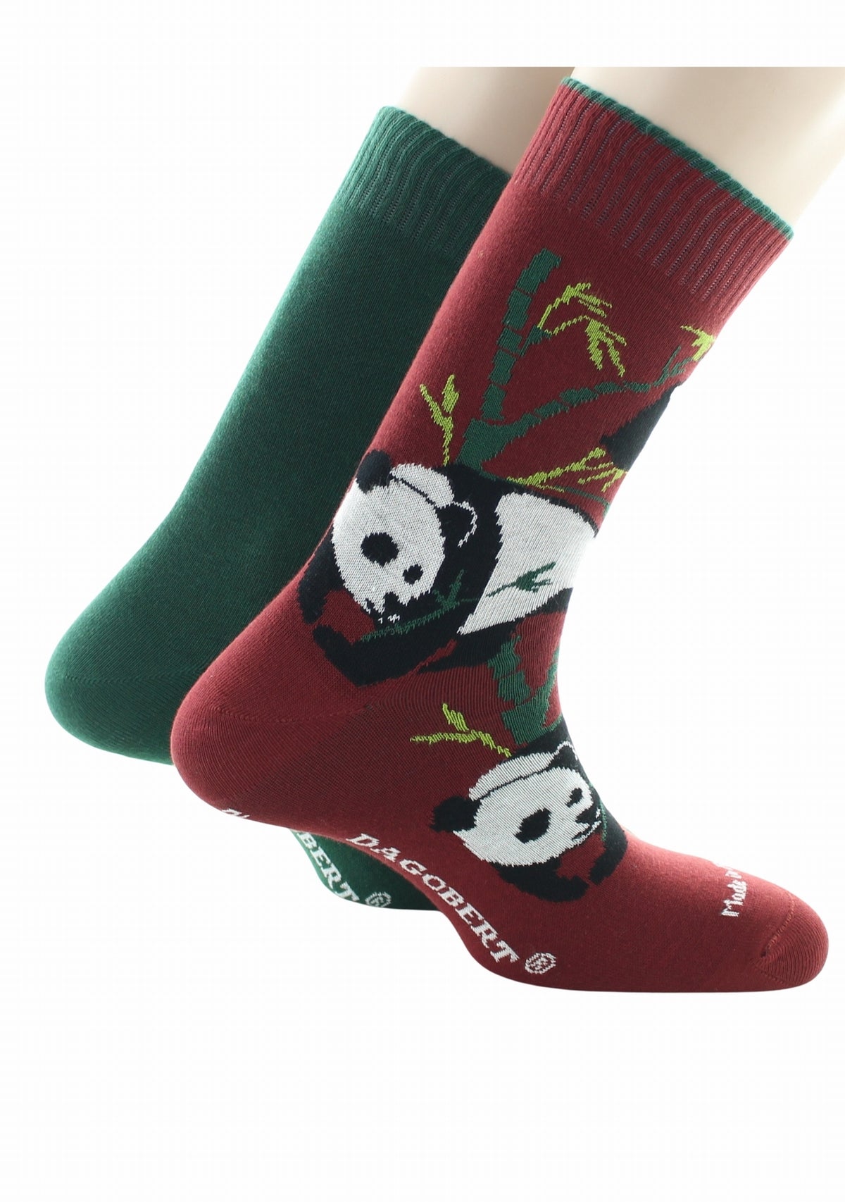 Chaussettes Réversibles Panda Rouille intérieur Vert Sapin ROUILLE/VERT