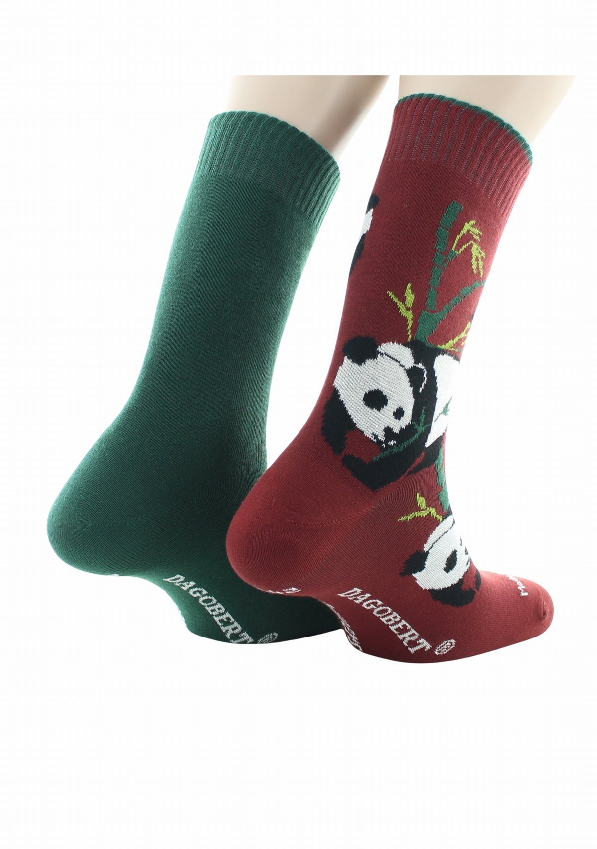 Chaussettes Réversibles Panda Rouille intérieur Vert Sapin ROUILLE/VERT