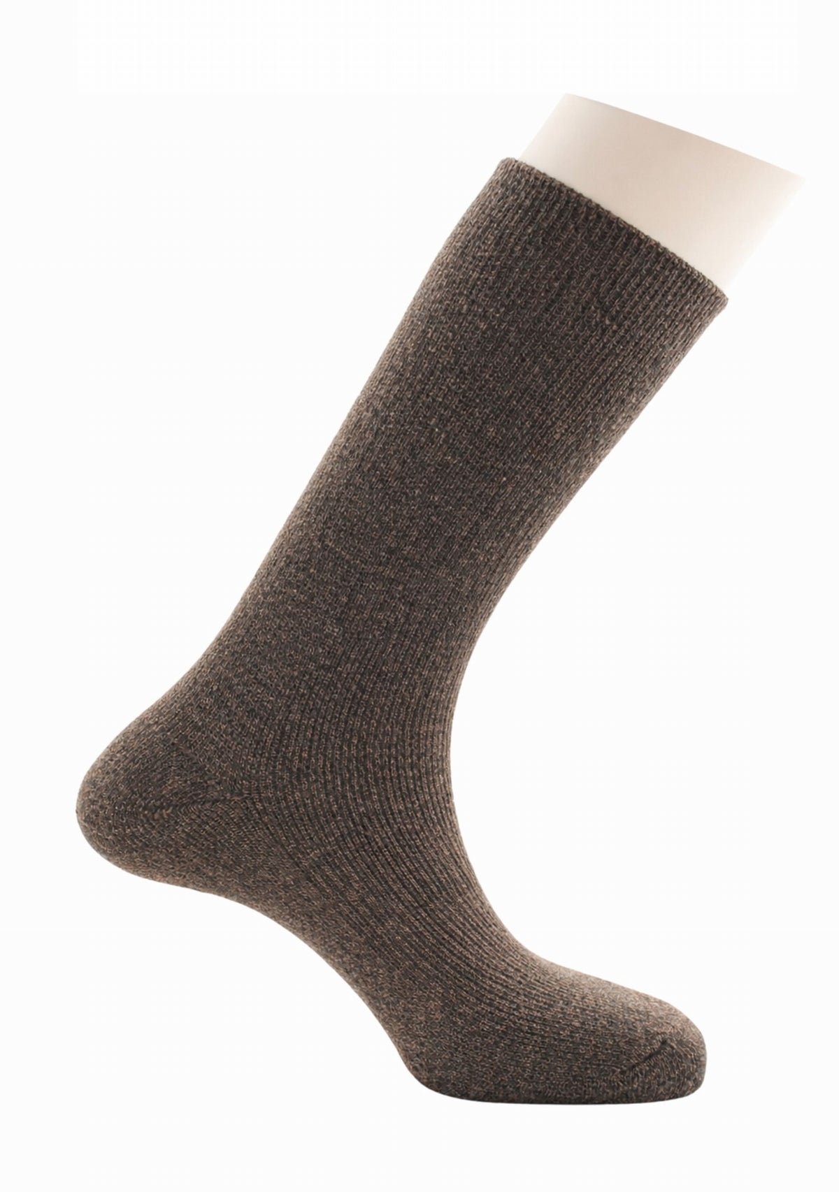 Chaussettes robustes en laine et meraklon MARRON